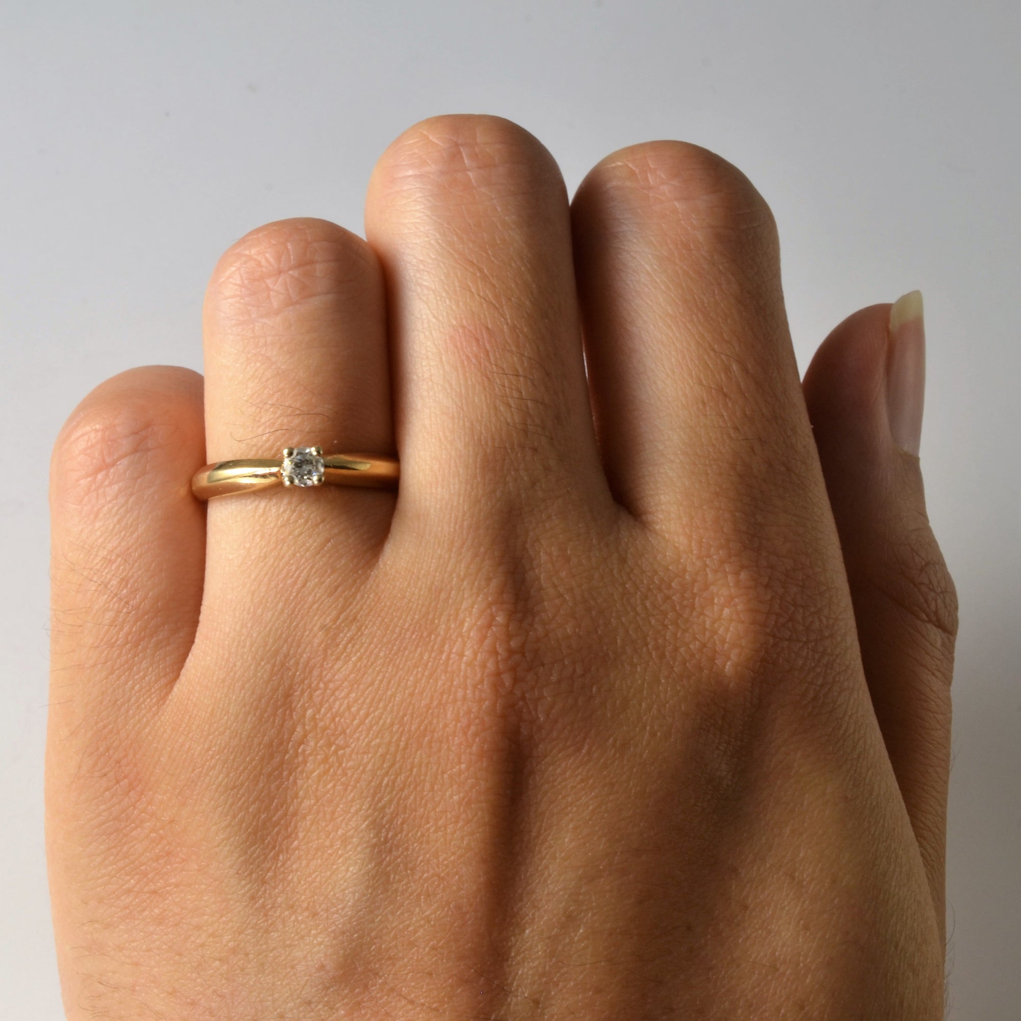 Solitaire Diamond Ring | 0.13ct | SZ 5.5 |