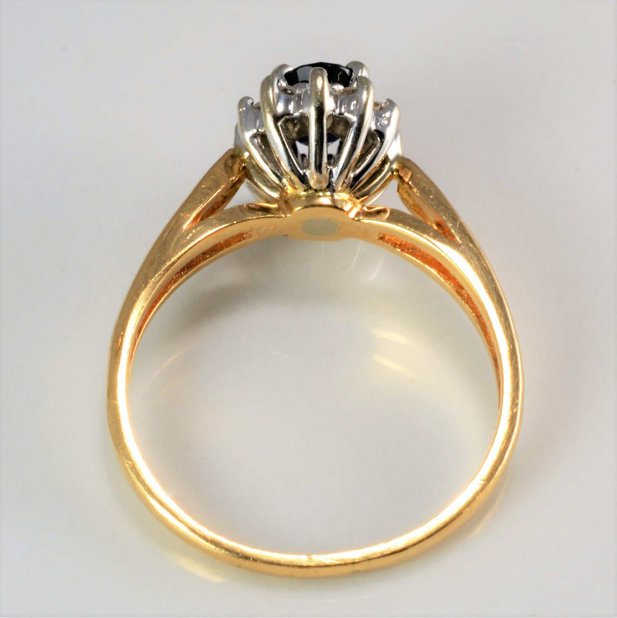Cocktail Sapphire & Diamond Ladies Ring | 0.12 ctw, SZ 6 |
