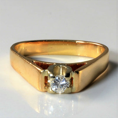 High Set Solitaire Diamond Ring | 0.14ct | SZ 6.5 |