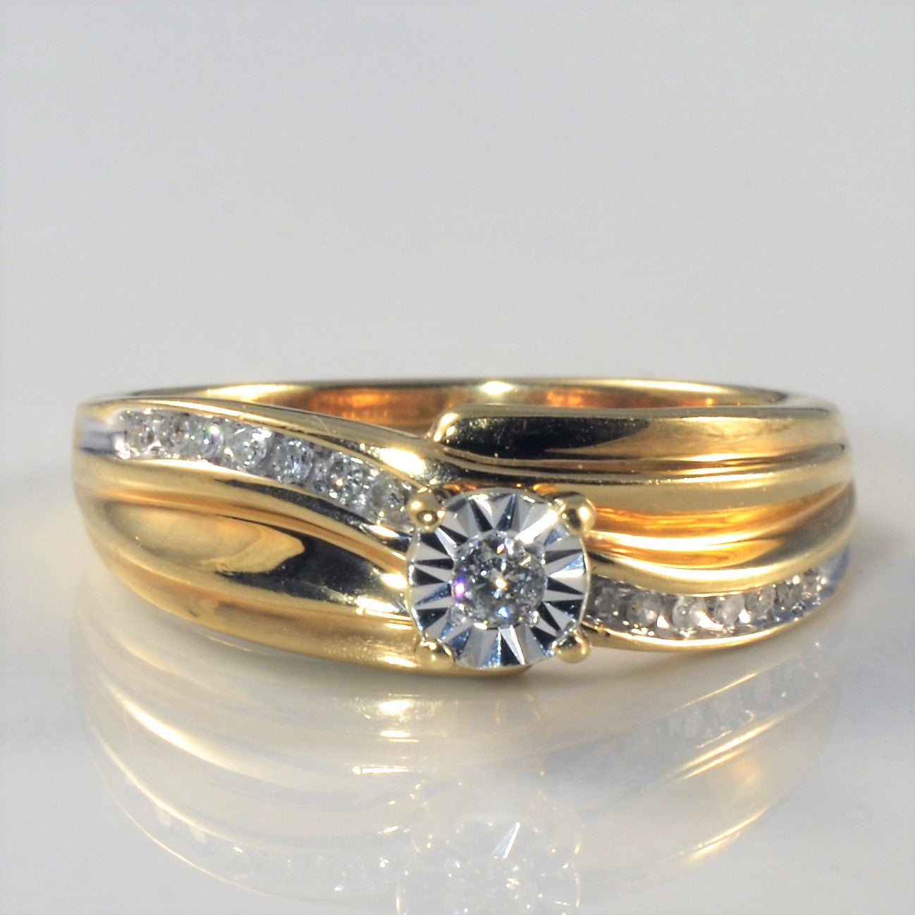 Illusion Set Diamond Ring | 0.22ctw | SZ 6.25 |