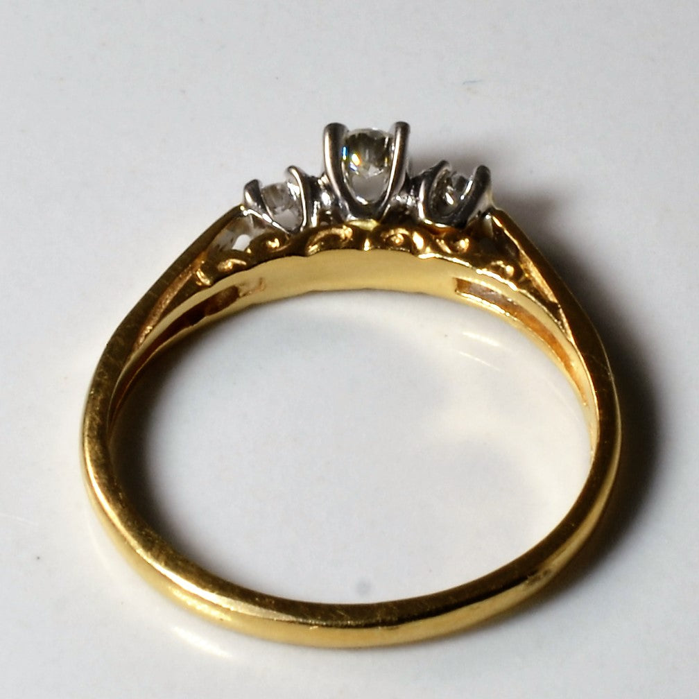 Three Stone Diamond Ring | 0.06ctw | SZ 4.25 |
