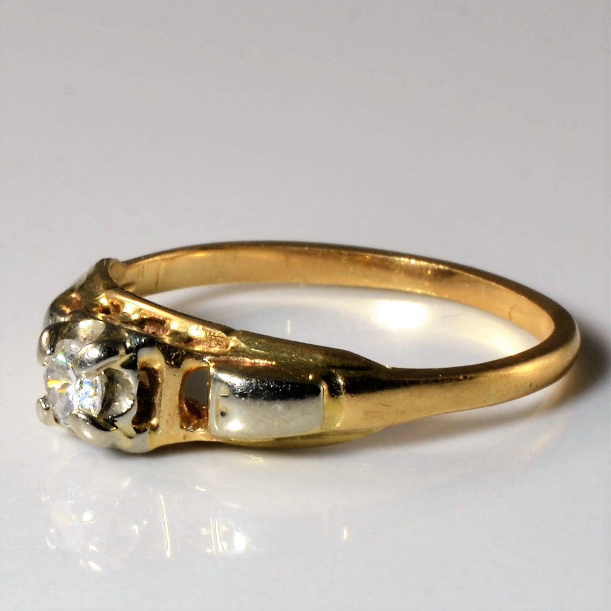 Two Tone Diamond Ring Ring | 0.11ct | SZ 5 |