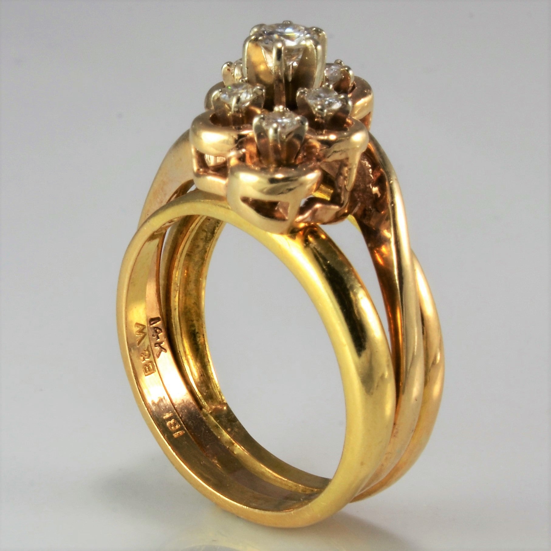 Unique Wide Diamond Ring | 0.33 ctw, SZ 6.25 |