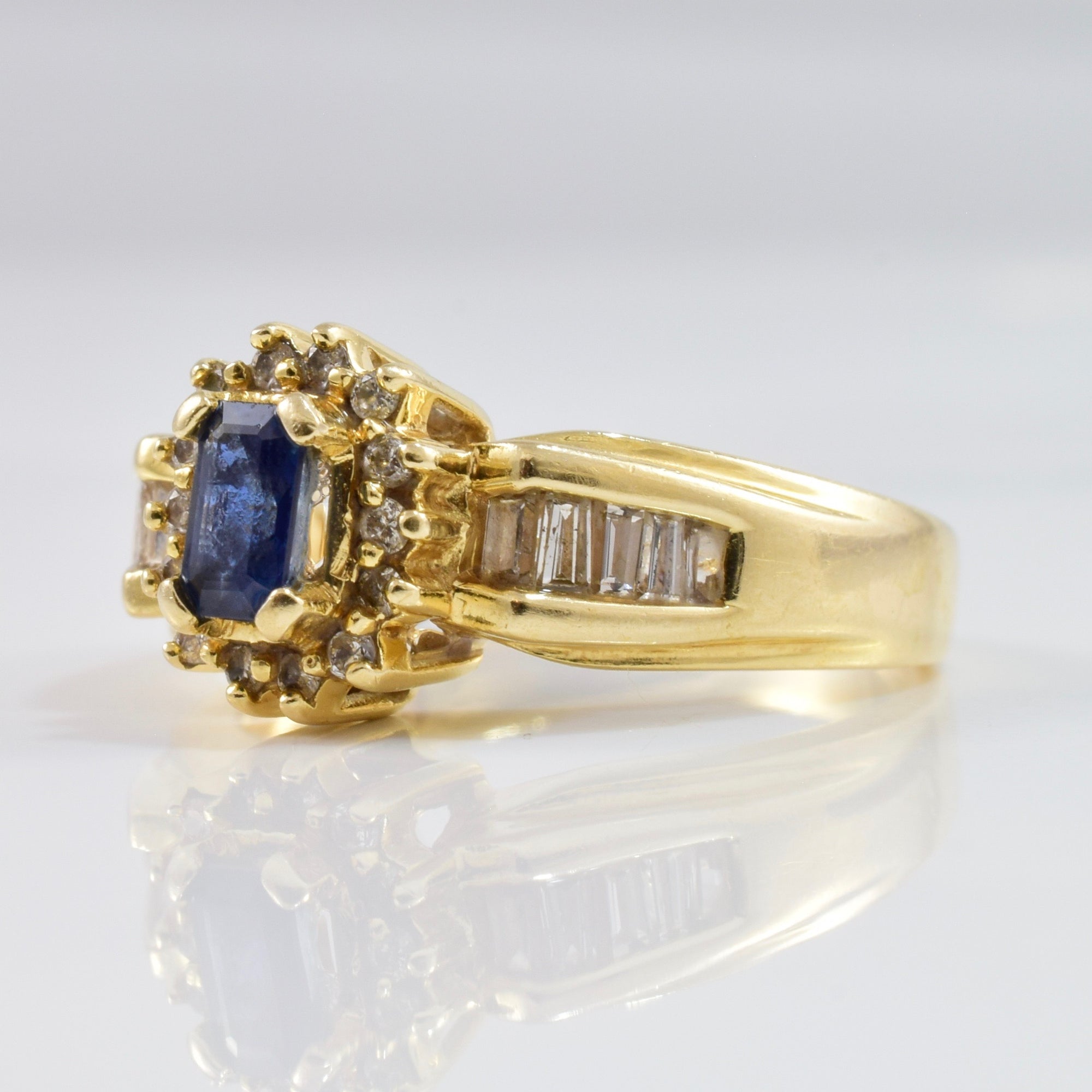 Sapphire and Diamond Cluster Ring | 0.25 ctw SZ 5.75 |