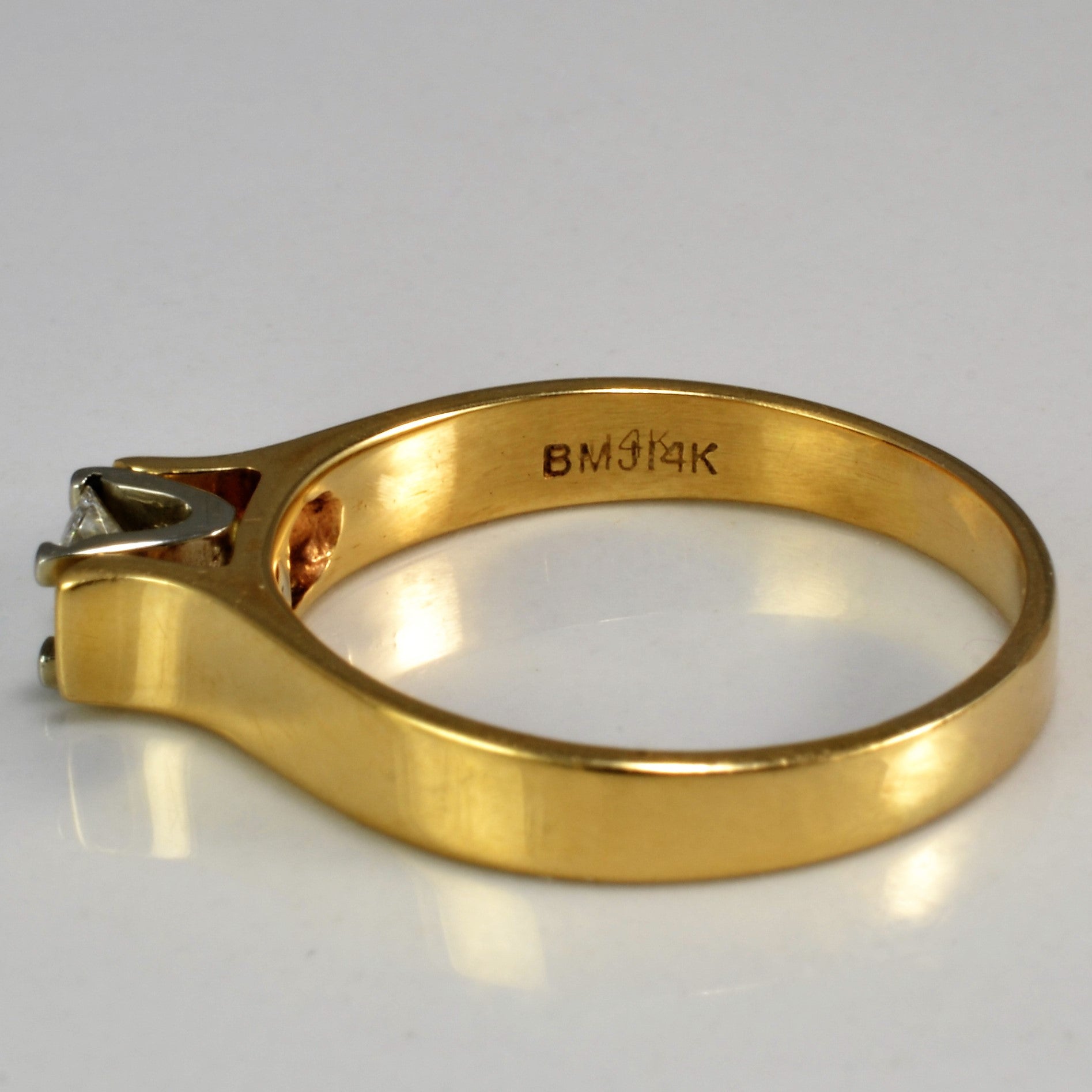Solitaire Princess Diamond Engagement Ring | 0.26 ct, SZ 7.75 |