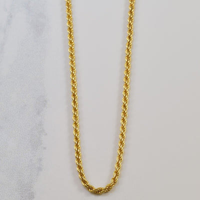 14k Yellow Gold Twisted Rope Chain | 24