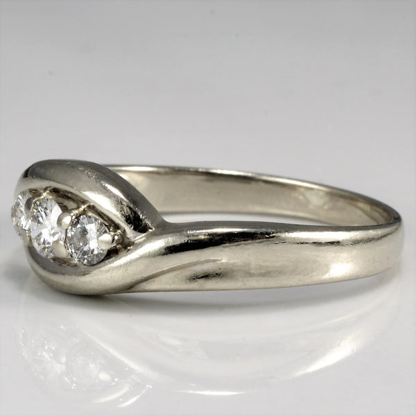 Bypass Three Stone Diamond Ring | 0.22 ctw, SZ 7.25 |