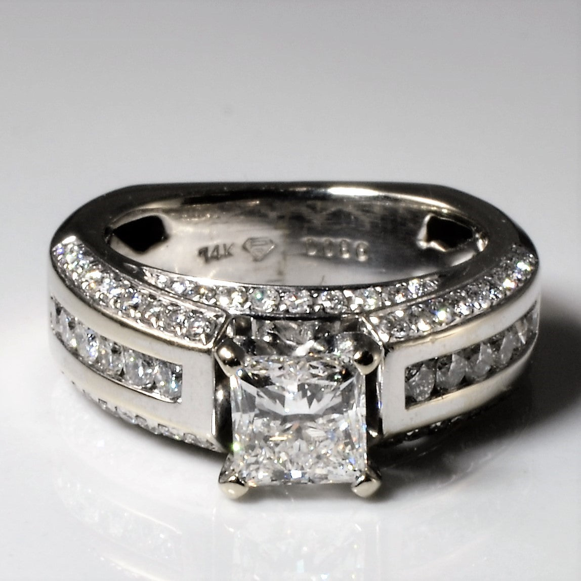 Canadian Princess Diamond Engagement Ring | 1.84ctw | SZ 5.5 |