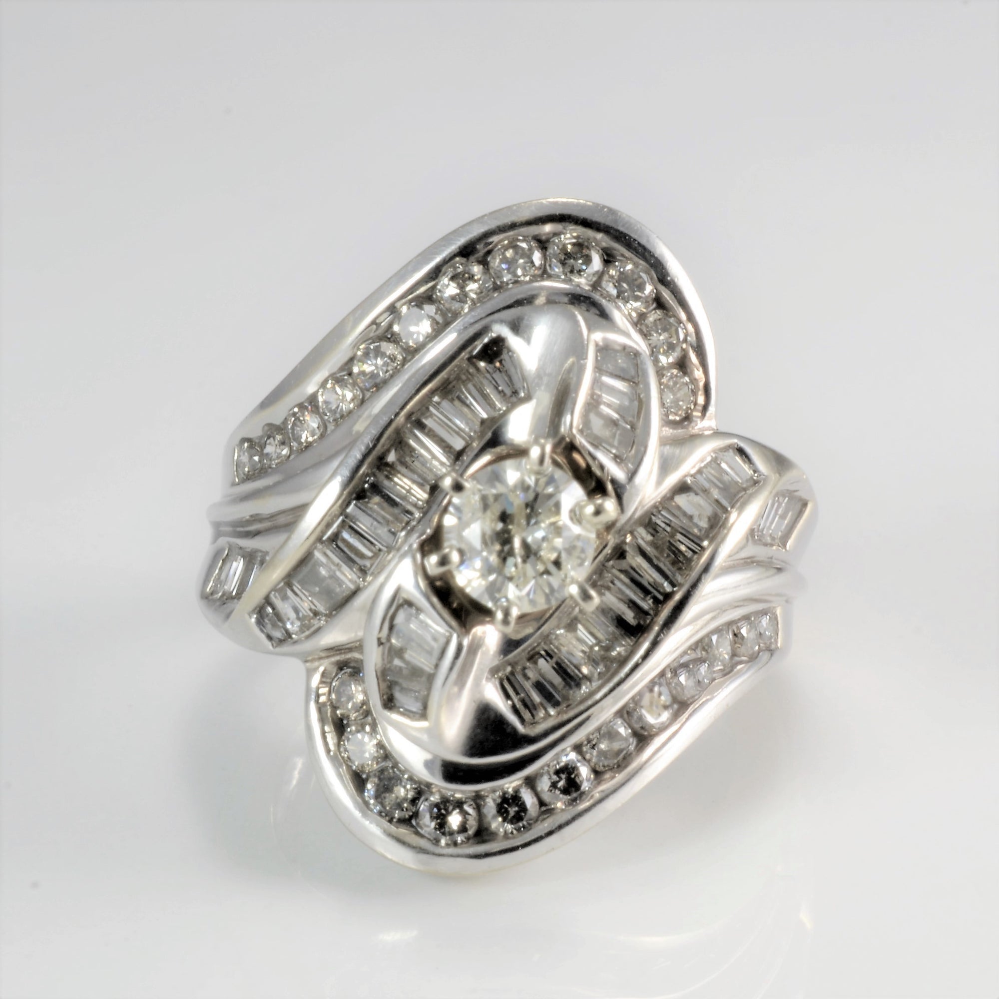 Bypass Wide Cluster Diamond Heavy Ring | 1.59 ctw, SZ 6.25 |