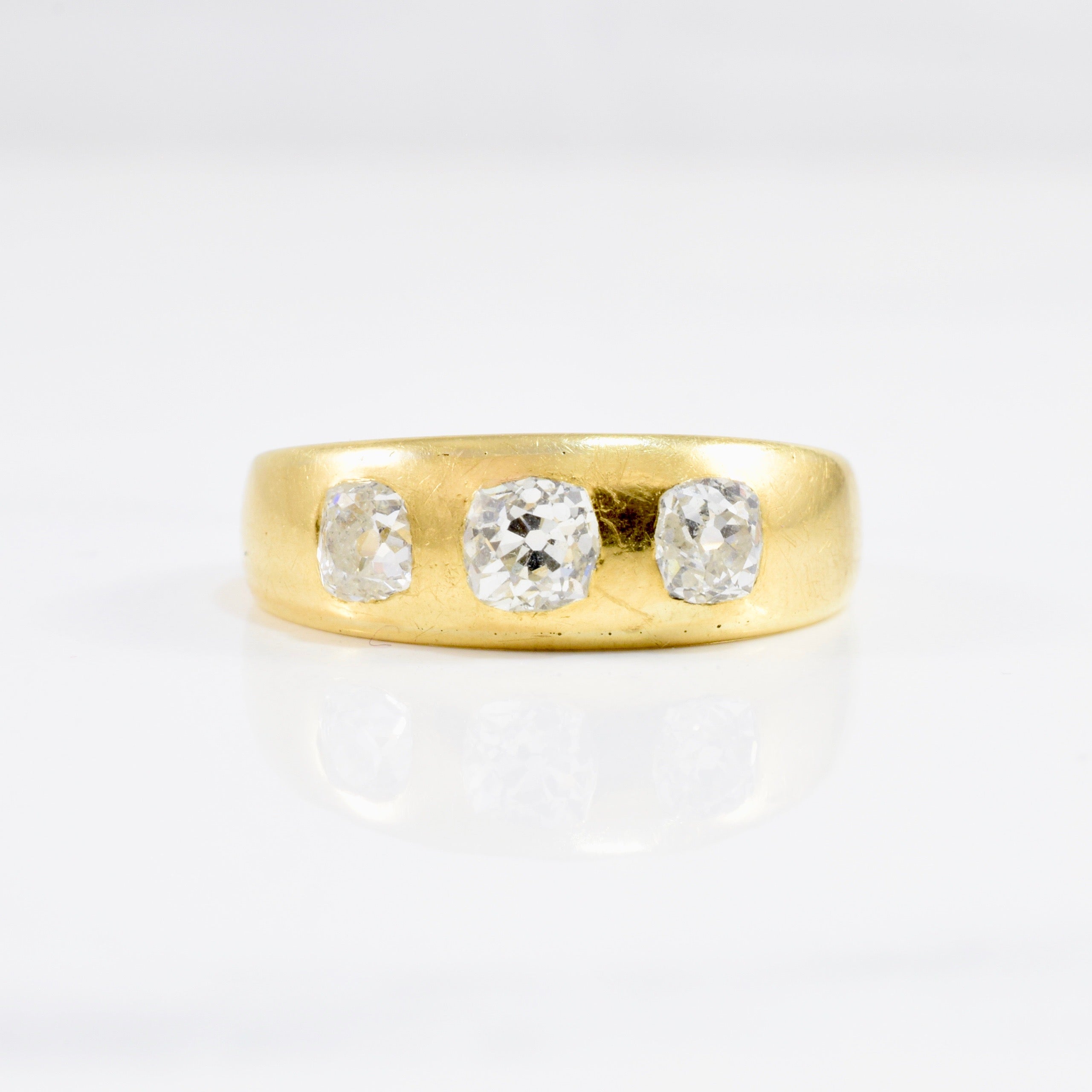 Victorian Era Three Stone Diamond Band | 0.79 ctw SZ 7 |