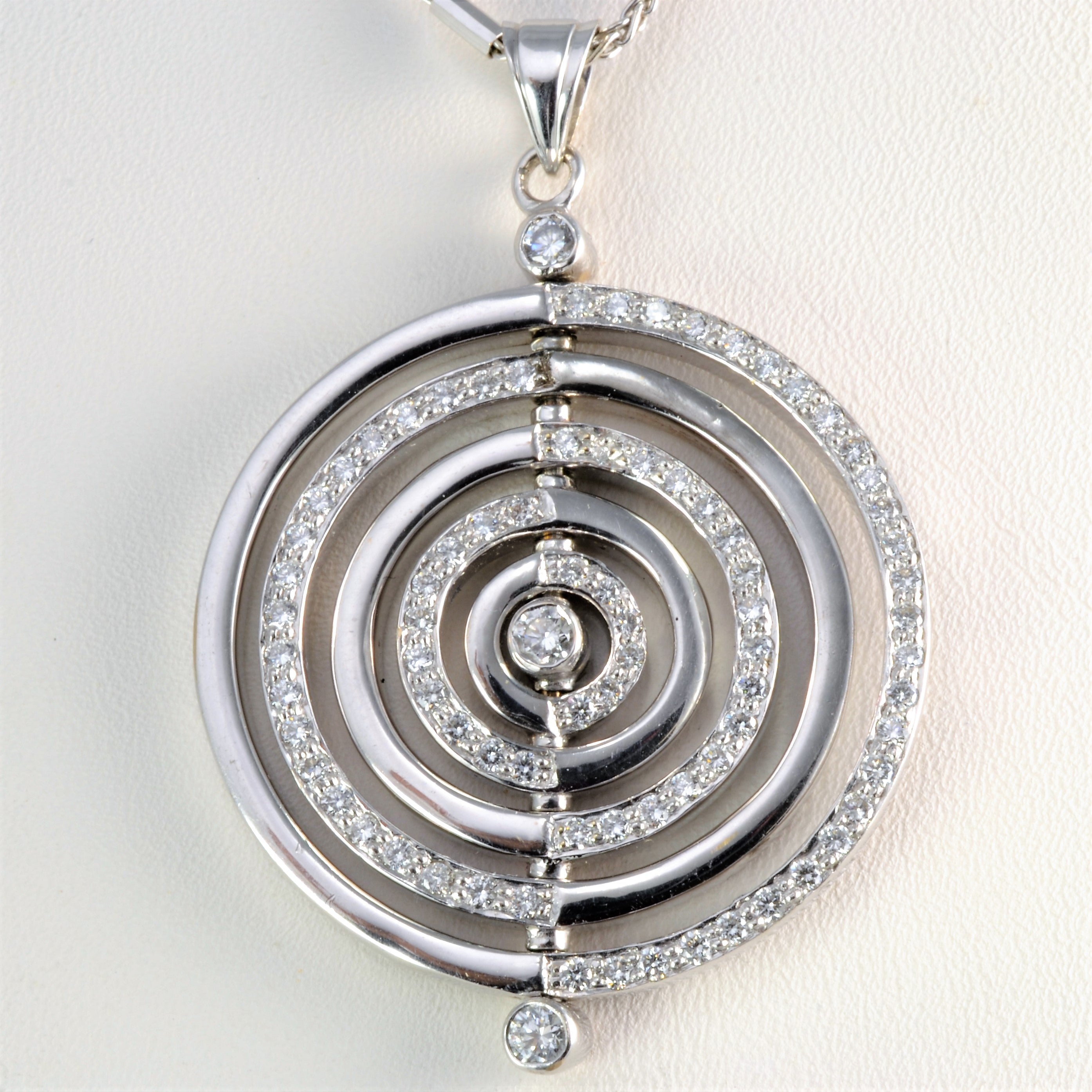 Rotating Ring Diamond Necklace | 1.20ctw | 14" |