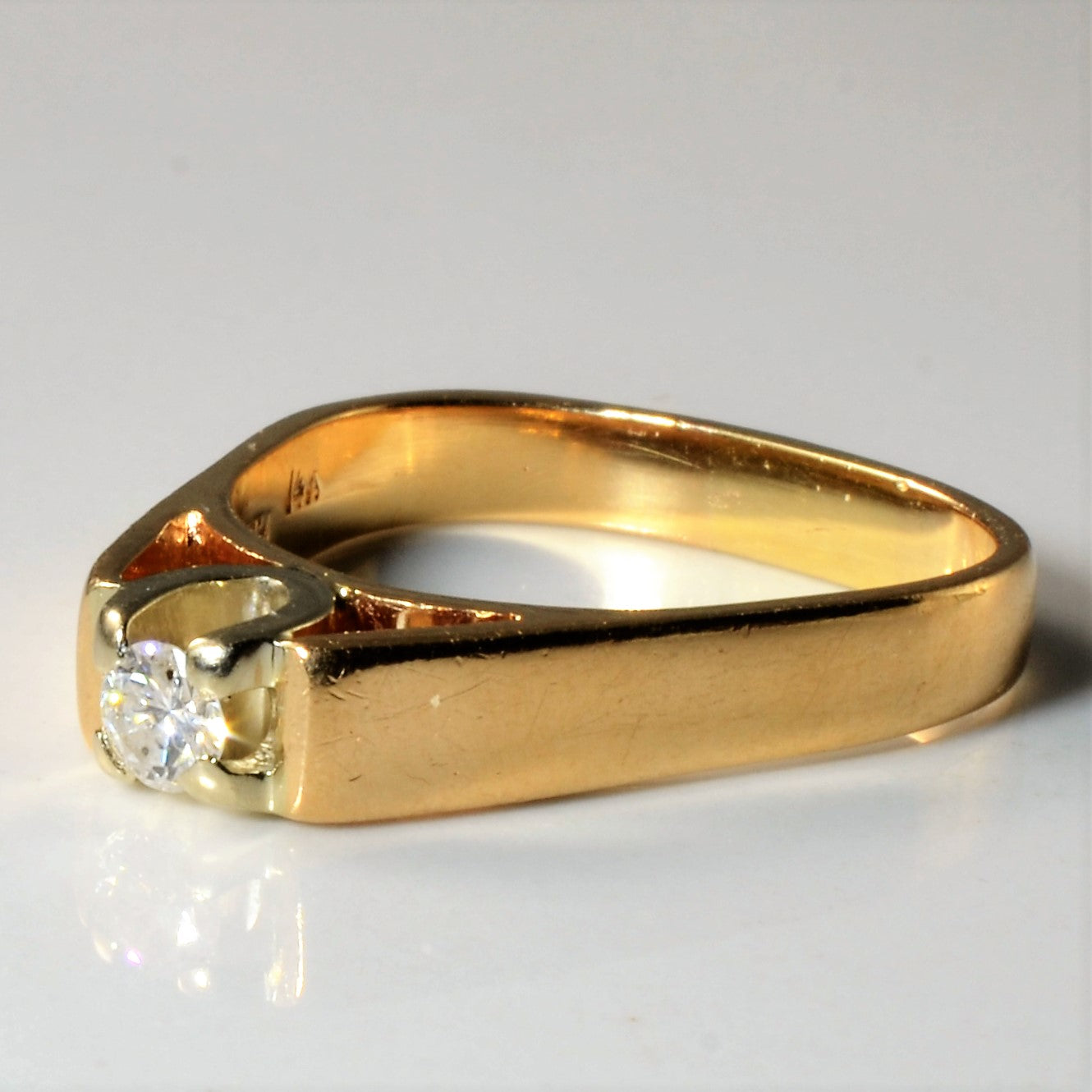 High Set Solitaire Diamond Ring | 0.14ct | SZ 6.5 |