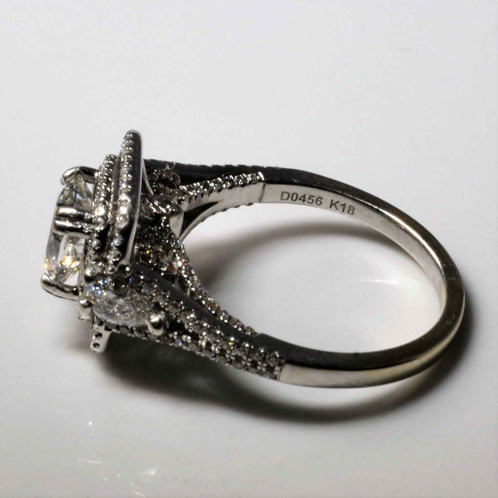 Double Halo Split Shank Engagement Ring | 1.99ctw | SZ 6.5 |