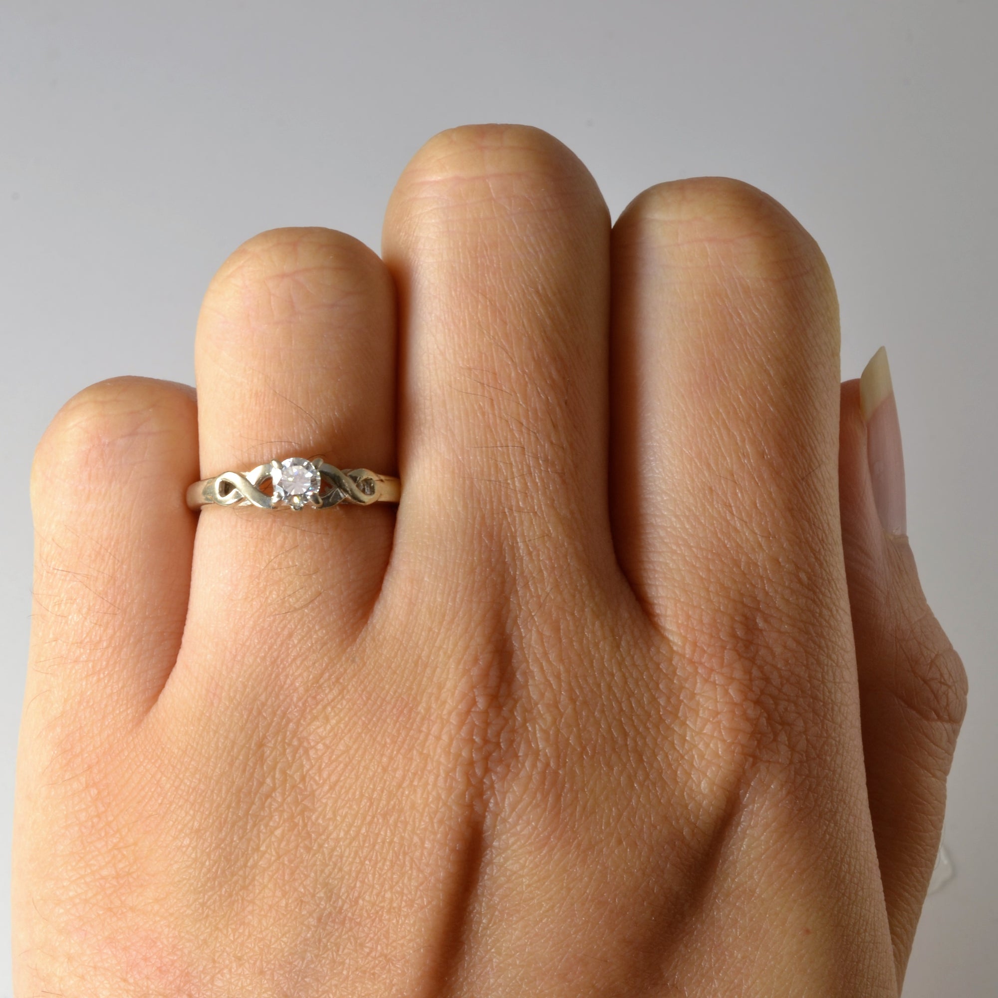 Birks' Braided Solitaire Diamond Ring | 0.19ct | SZ 4.75 |