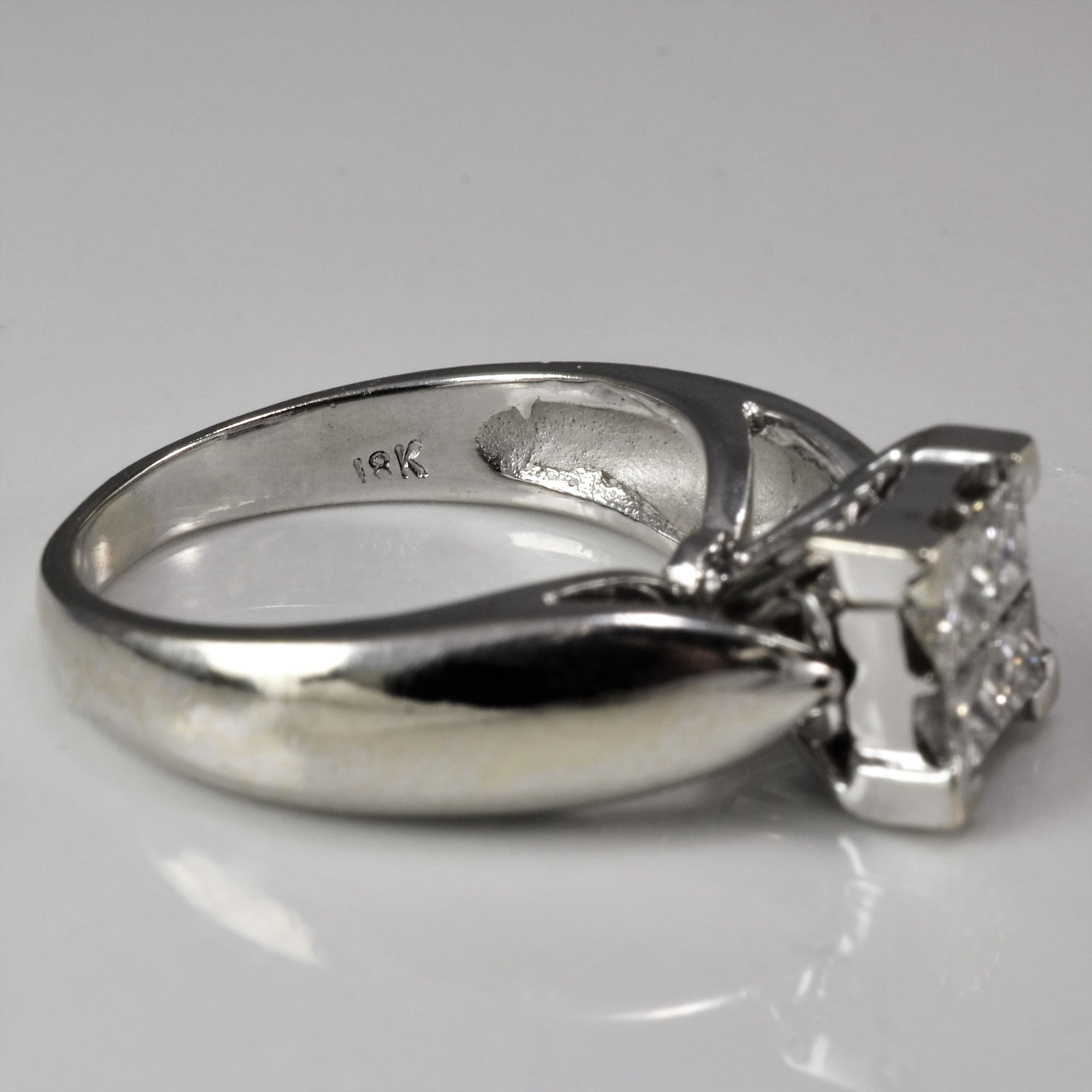 Quad Set Princess Diamond Engagement Ring | 0.72 ctw, SZ 5.75 |