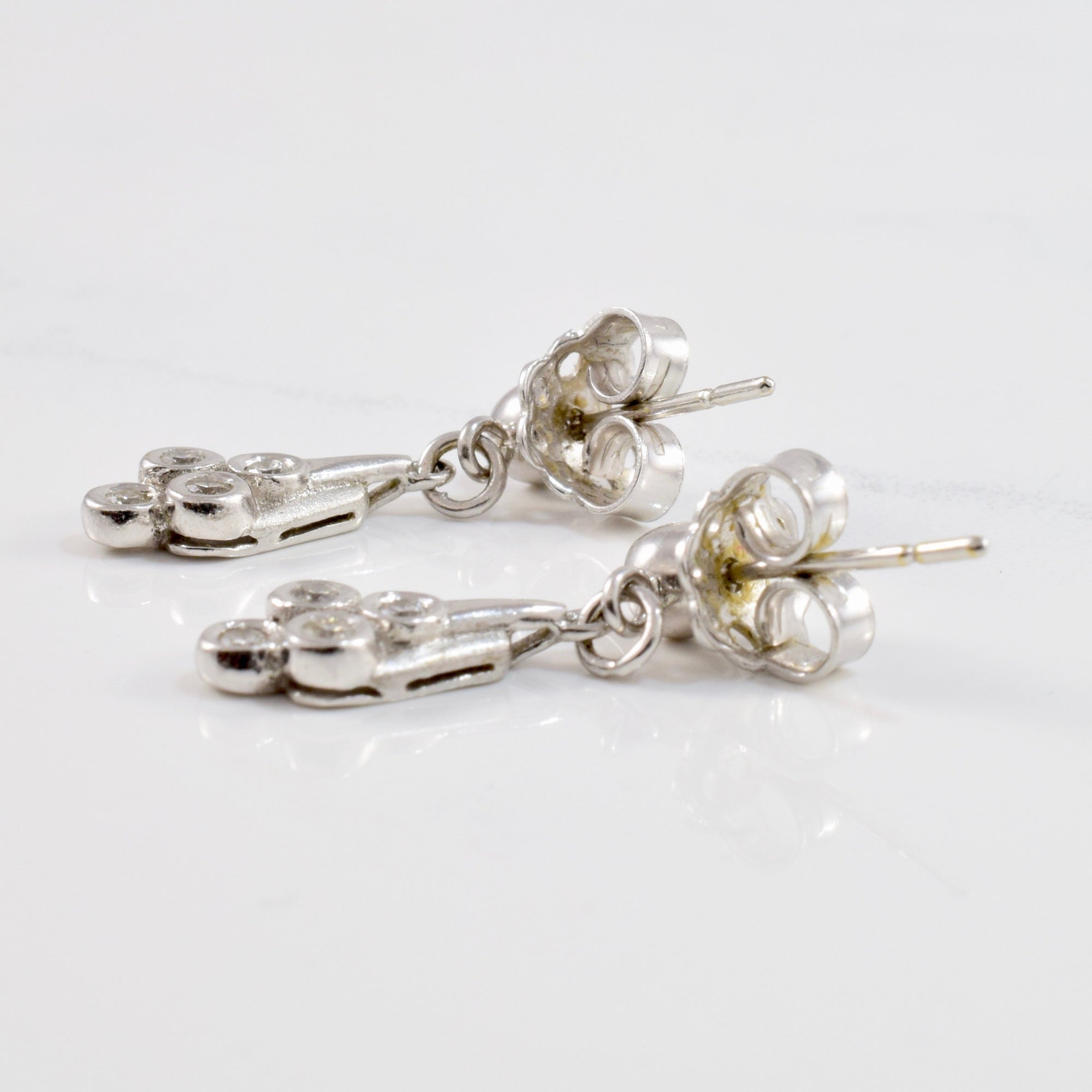 Bezel Set Diamond Drop Earrings | 0.30 ctw |