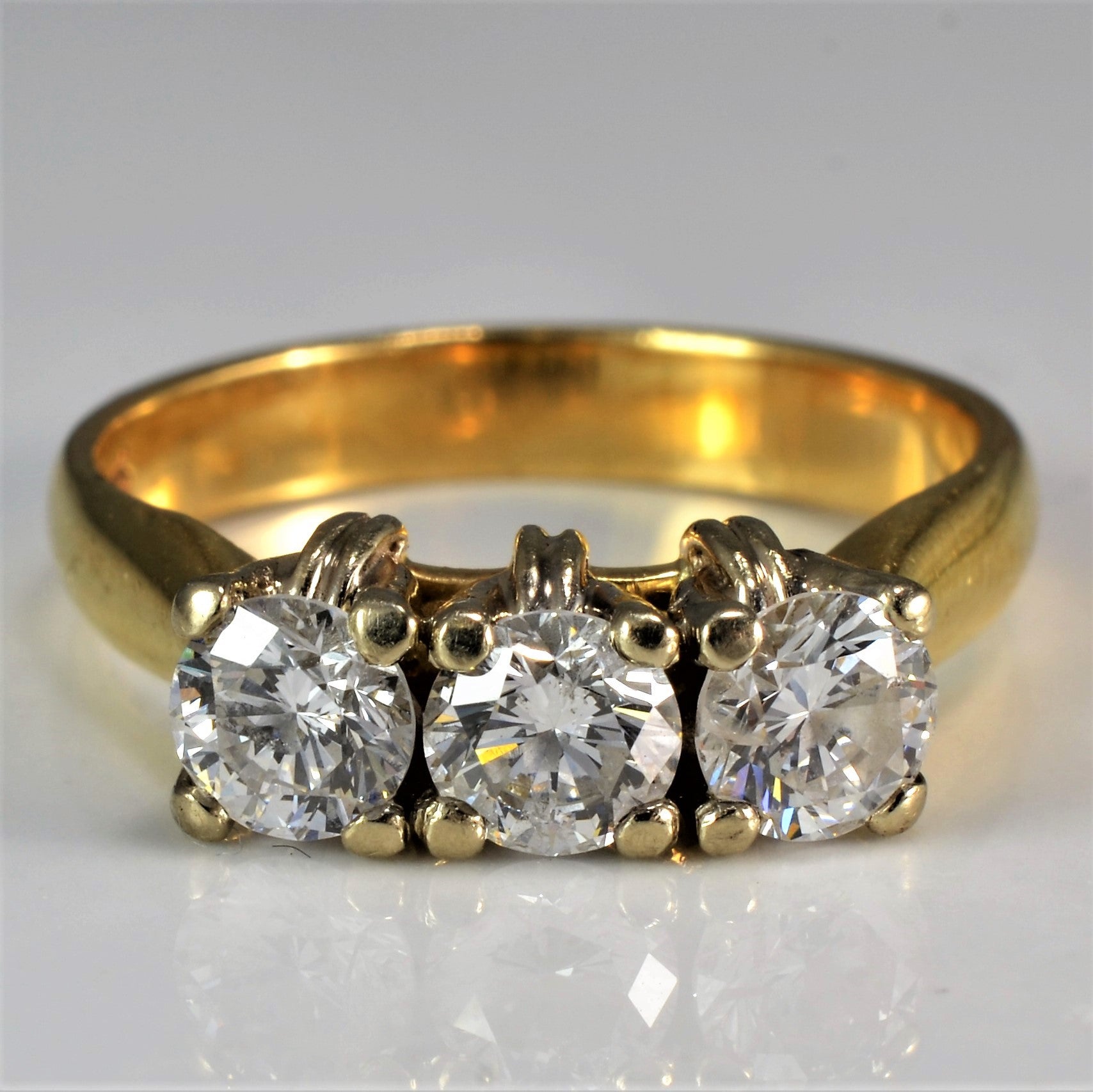 Three Stone Diamond Ring | 0.99ctw | SZ 6.25 |