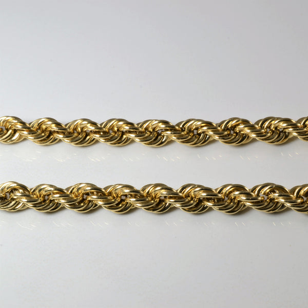 14k Yellow Gold Rope Chain | 24