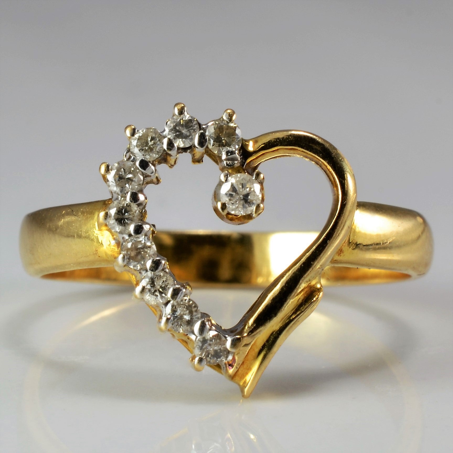 Diamond Heart Ring | 0.20 ctw, SZ 6.5 |