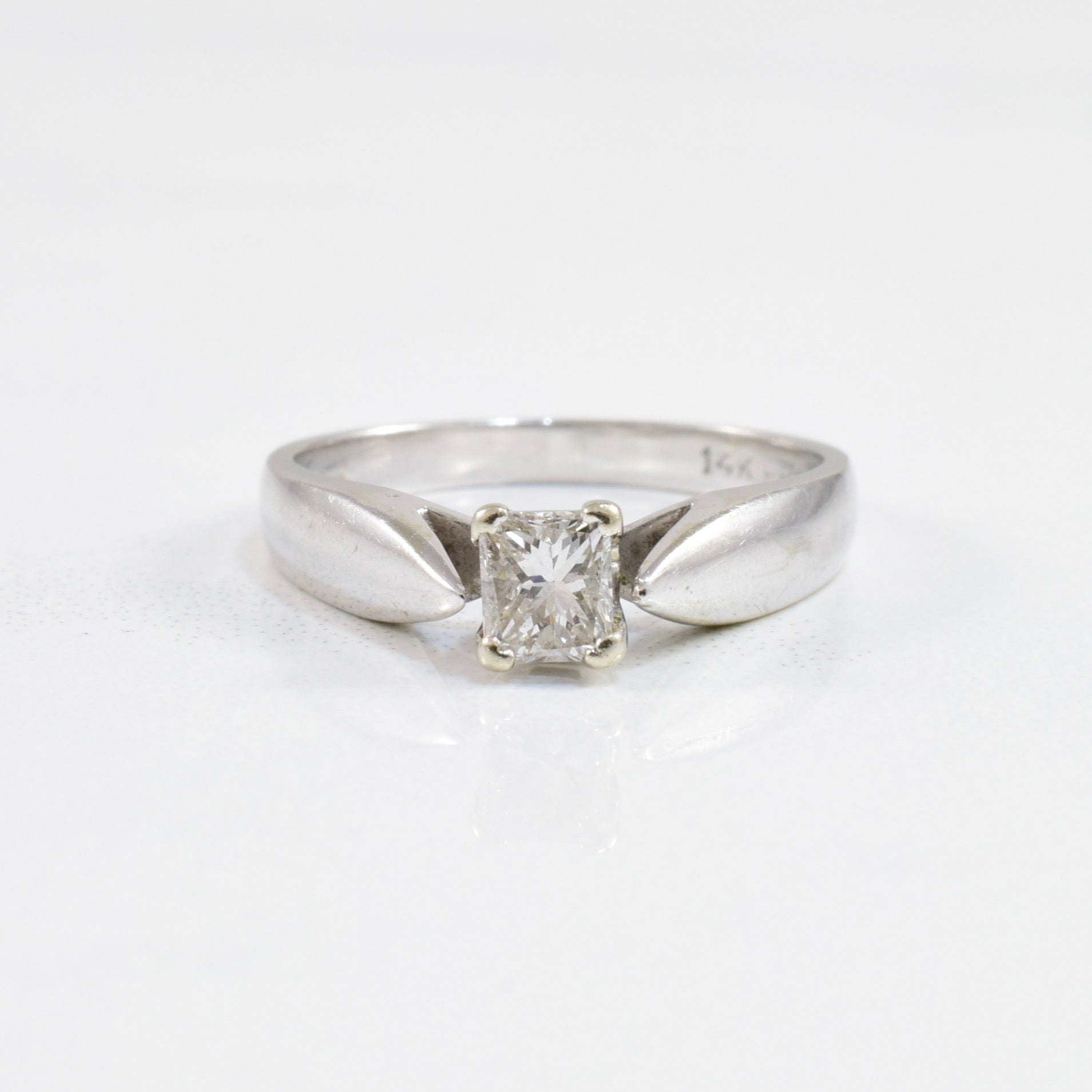 Tapered Princess Solitaire Diamond Ring | 0.32 ct SZ 4 |