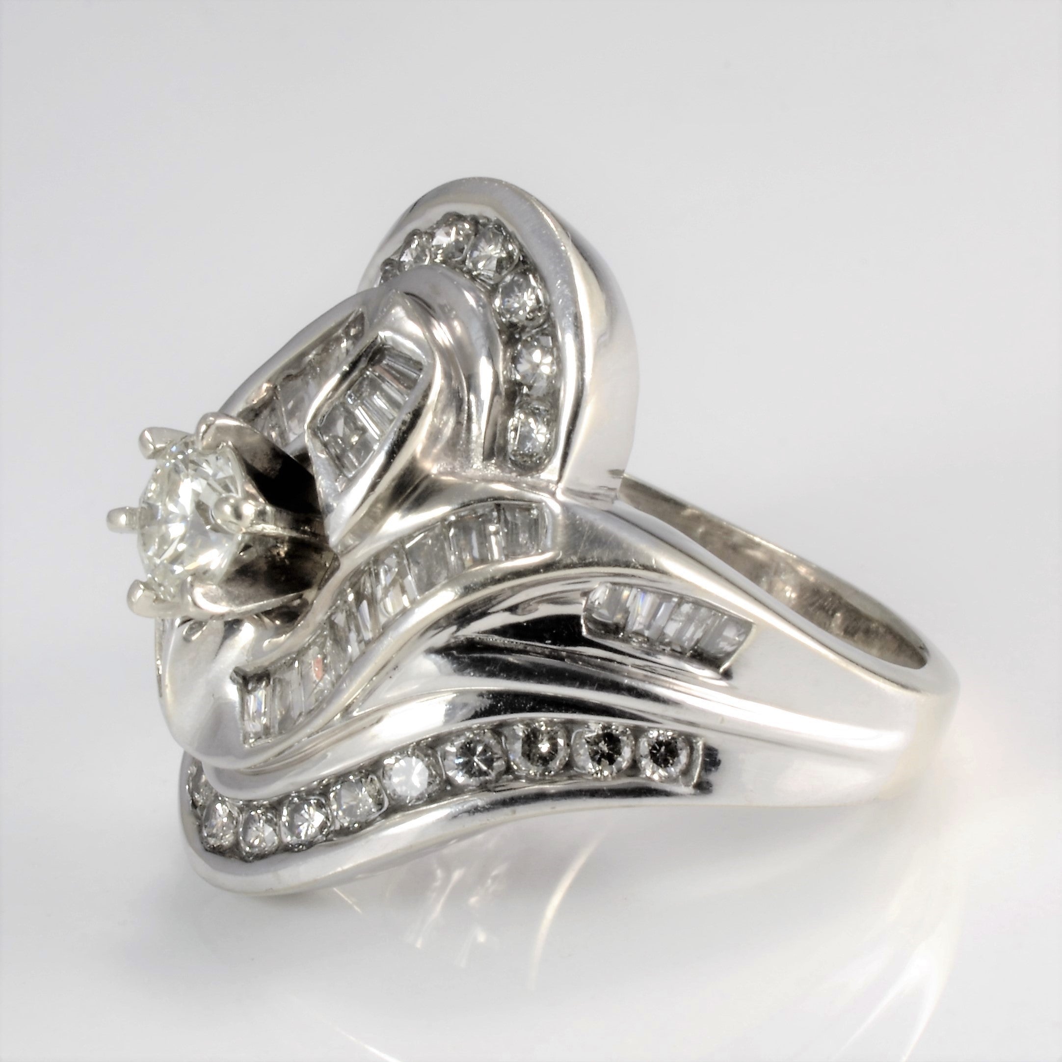 Bypass Wide Cluster Diamond Heavy Ring | 1.59 ctw, SZ 6.25 |