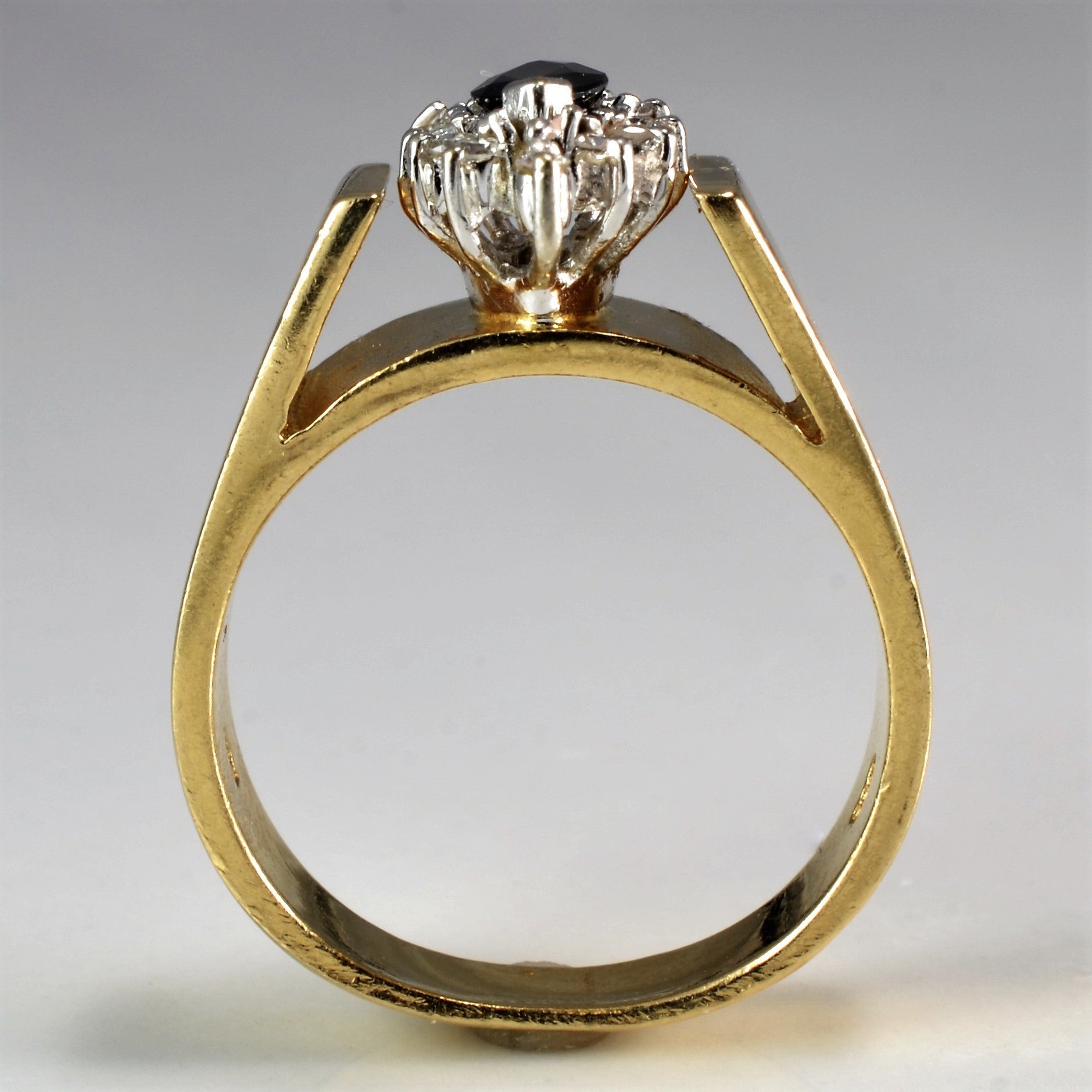 Marquise Sapphire & Diamond Halo Ring | 0.12ctw, 0.35ct | SZ 7 |