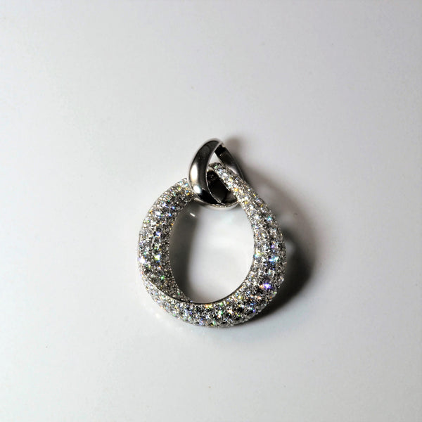 'Gabriel & Co.' Cluster Set Diamond Drop Pendant | 2.90ctw |