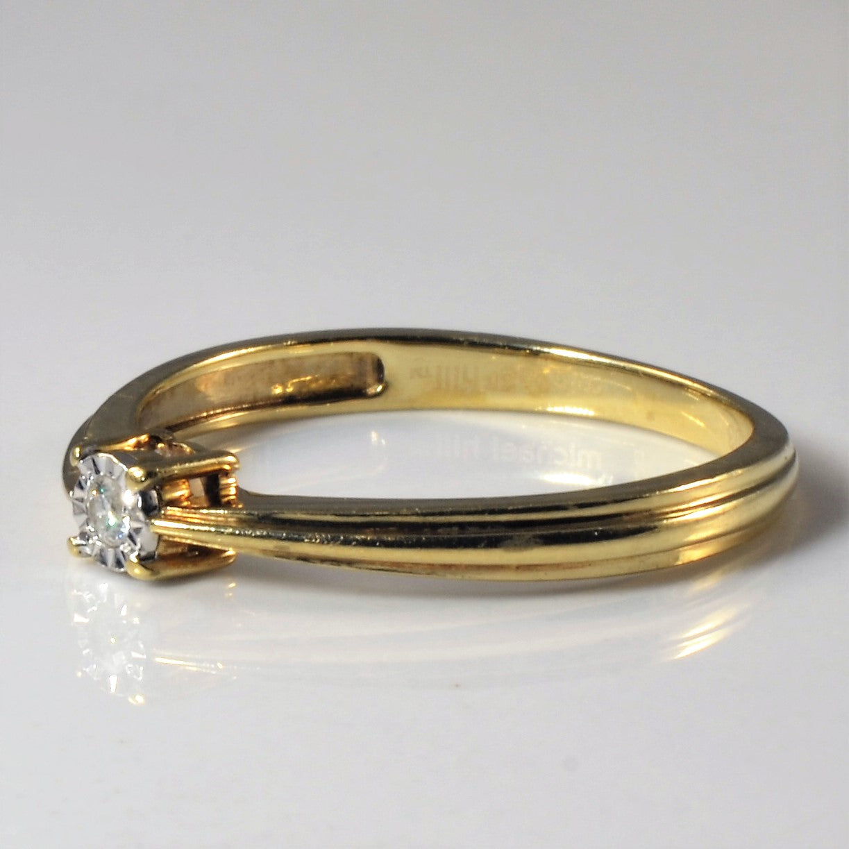 Illusion Set Solitaire Diamond Ring | 0.03ct | SZ 7.5 |