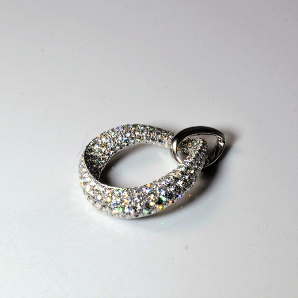 'Gabriel & Co.' Cluster Set Diamond Drop Pendant | 2.90ctw |