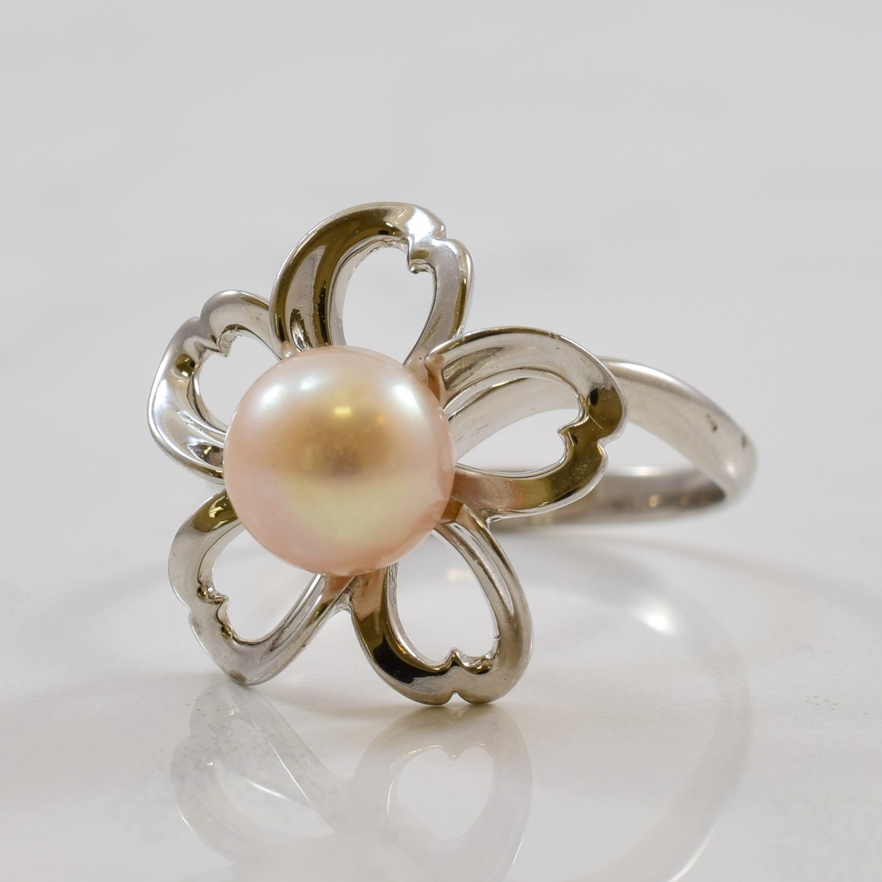 Pearl Plumeria Ring | 3.00ct | SZ 7.5 |