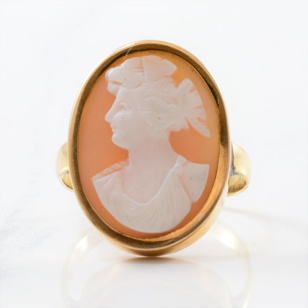 Yellow Gold Cameo Ring | 4.50ct | SZ 5 |