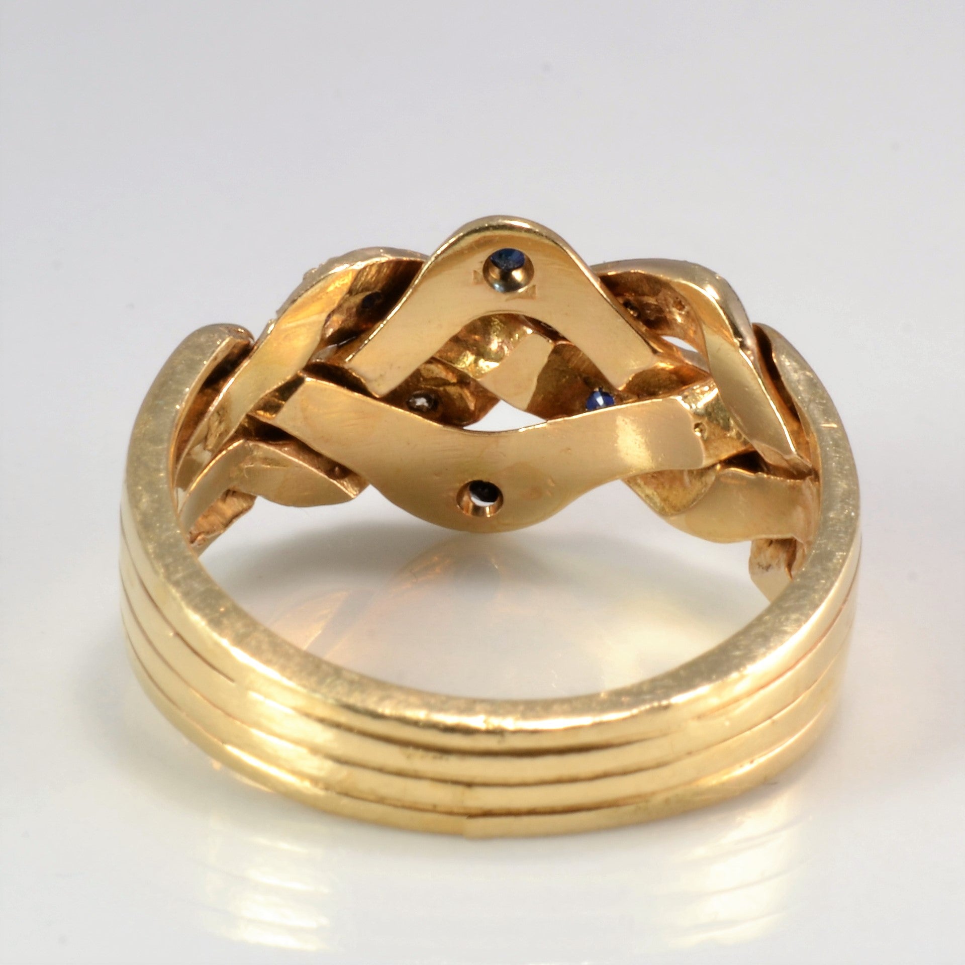 Crossover Intertwined Sapphire & Diamond Ring | 0.08 ctw, SZ 6 |