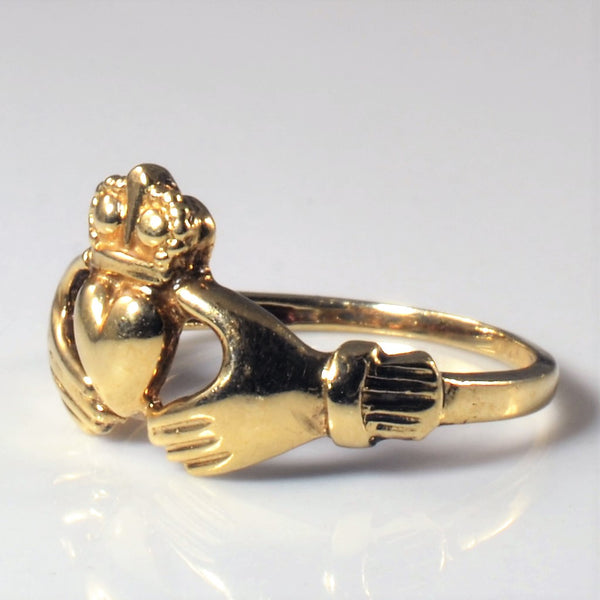 Yellow Gold Claddagh Ring | SZ 4.5 |