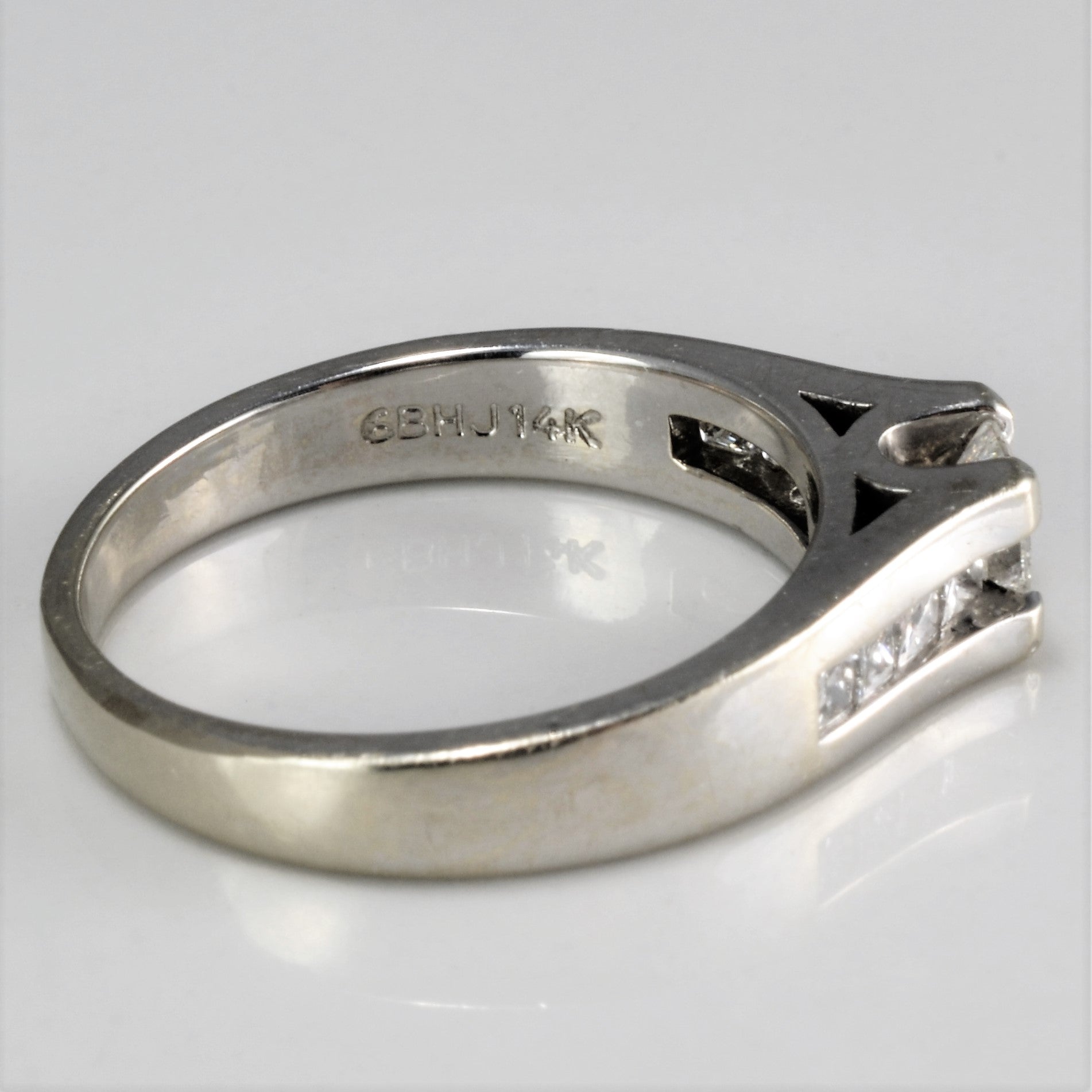 Channel Princess Diamond Engagement Ring | 0.48 ctw, SZ 6 |