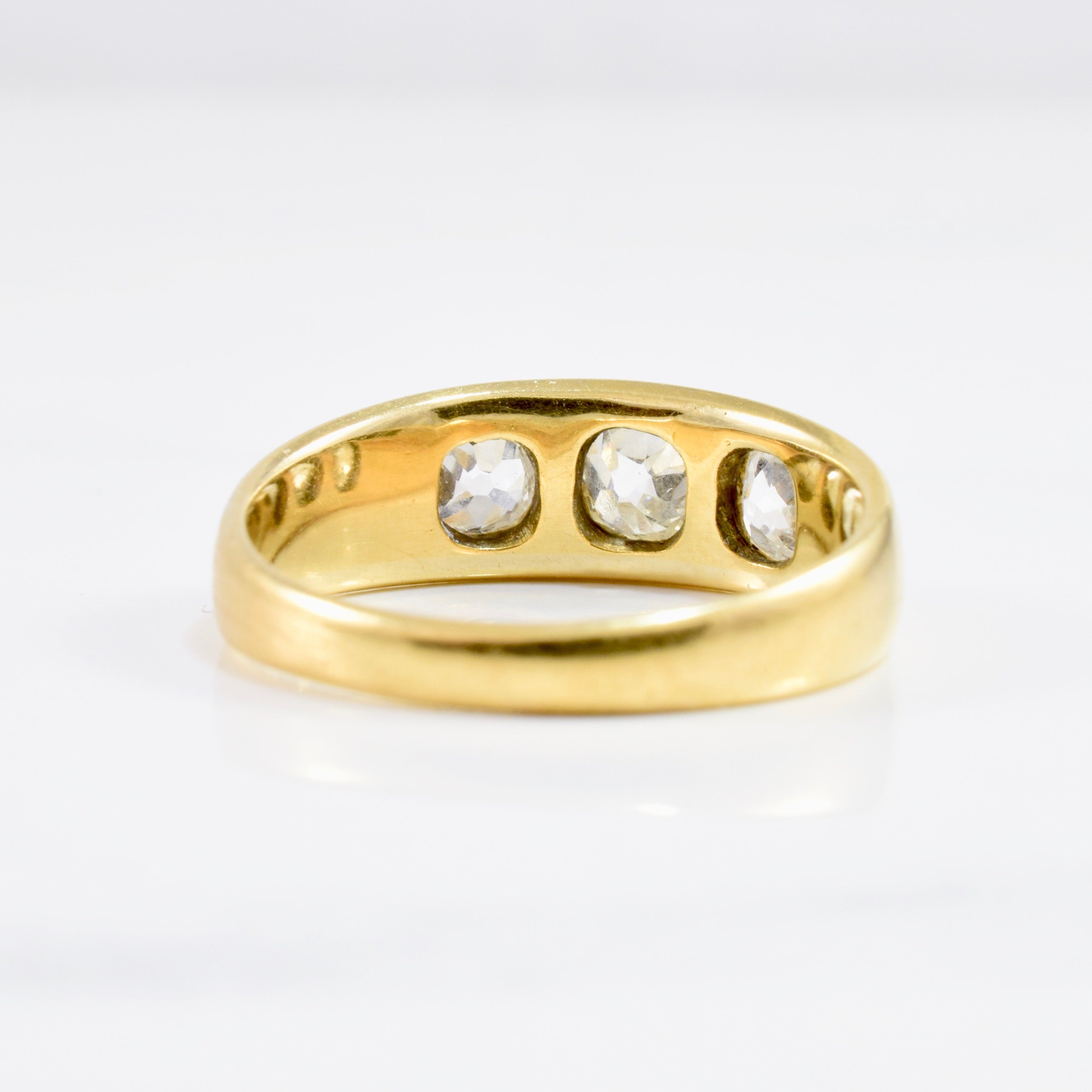 Victorian Era Three Stone Diamond Band | 0.79 ctw SZ 7 |