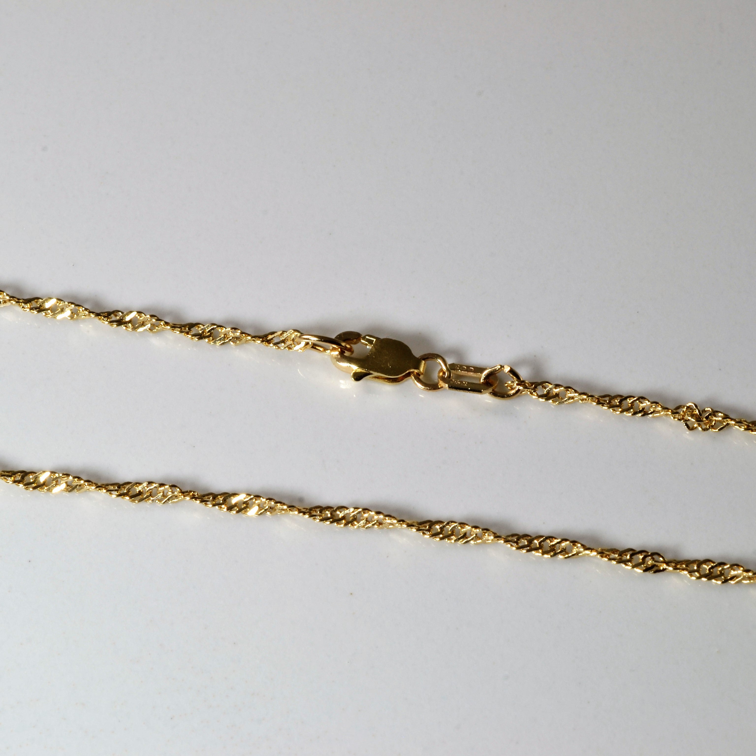14k Yellow Gold Singapore Chain | 16" |