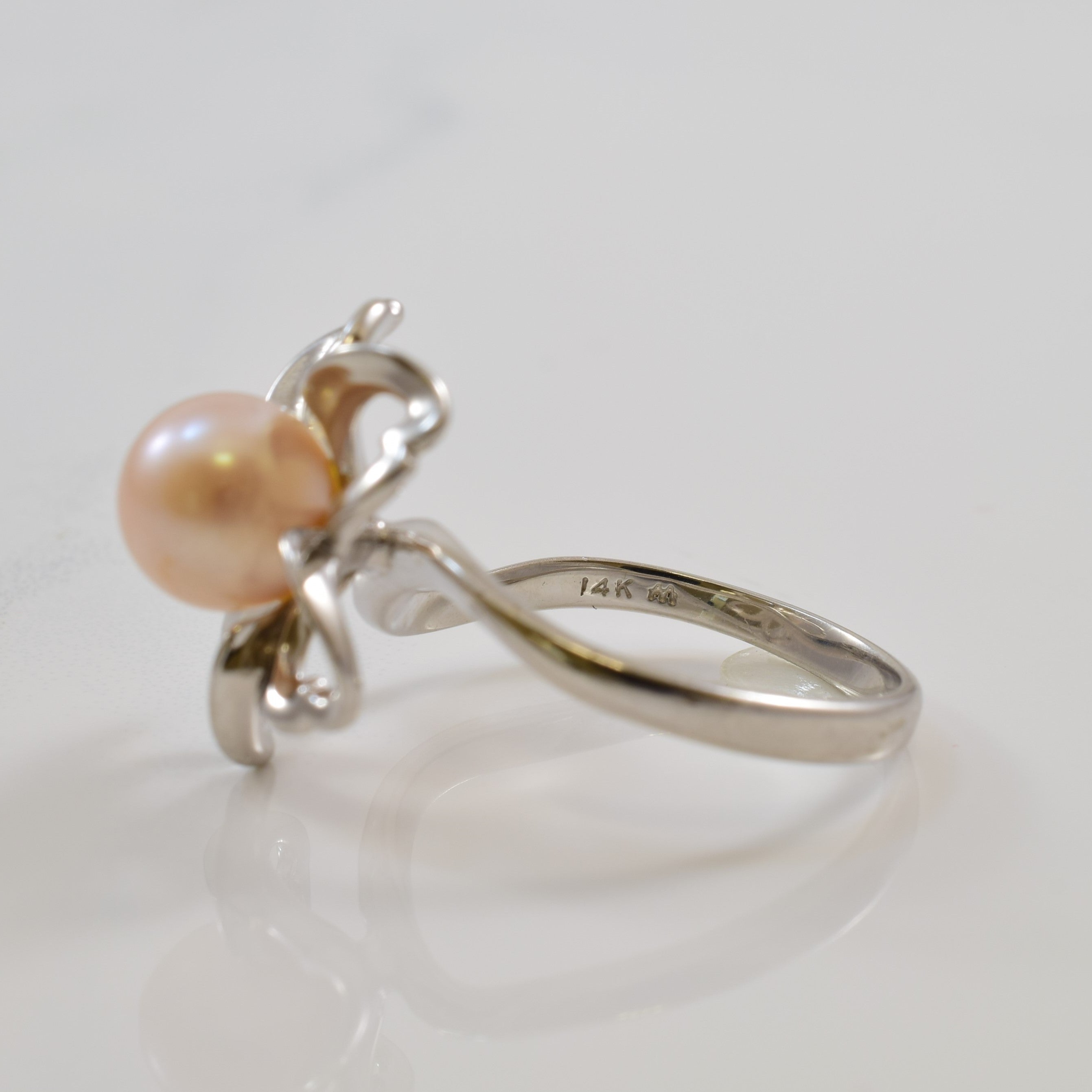 Pearl Plumeria Ring | 3.00ct | SZ 7.5 |