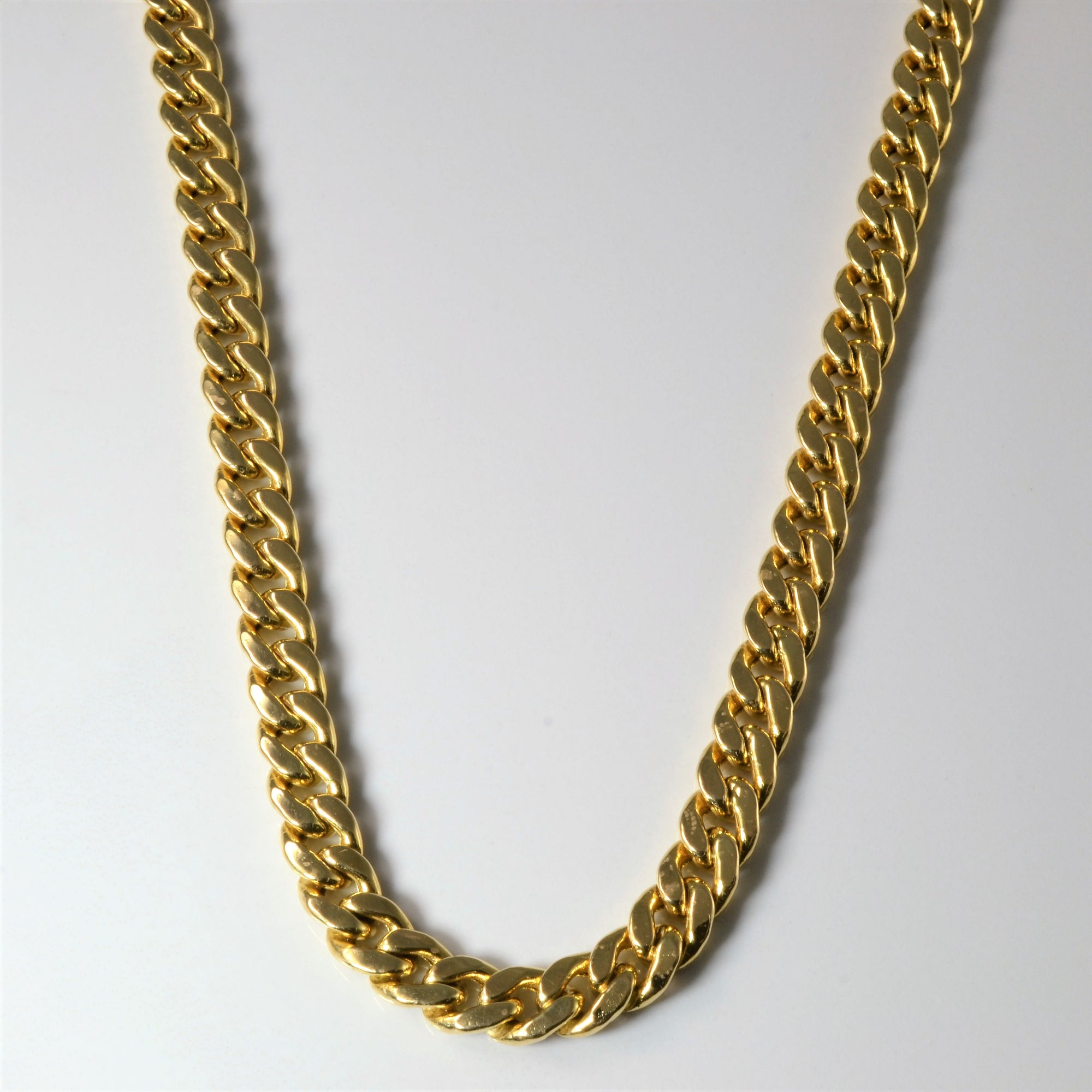 14k Yellow Gold Curb Chain | 22