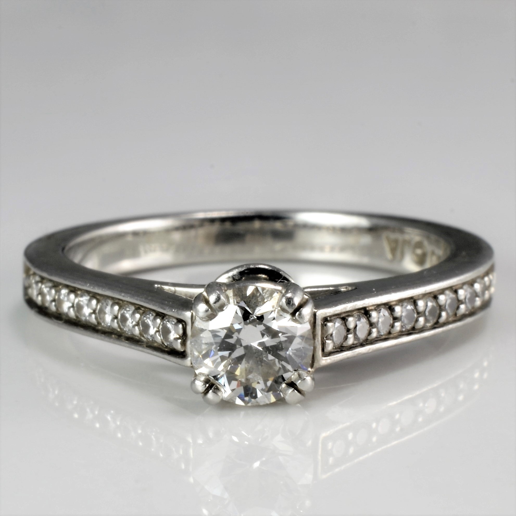 Platinum Diamond Engagement Ring | 0.45 ctw, SZ 5.5 |