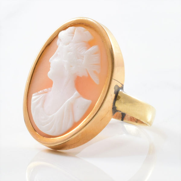Yellow Gold Cameo Ring | 4.50ct | SZ 5 |