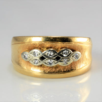 Birks' Retro Diamond Wide Band | 0.08 ctw, SZ 6.25 |