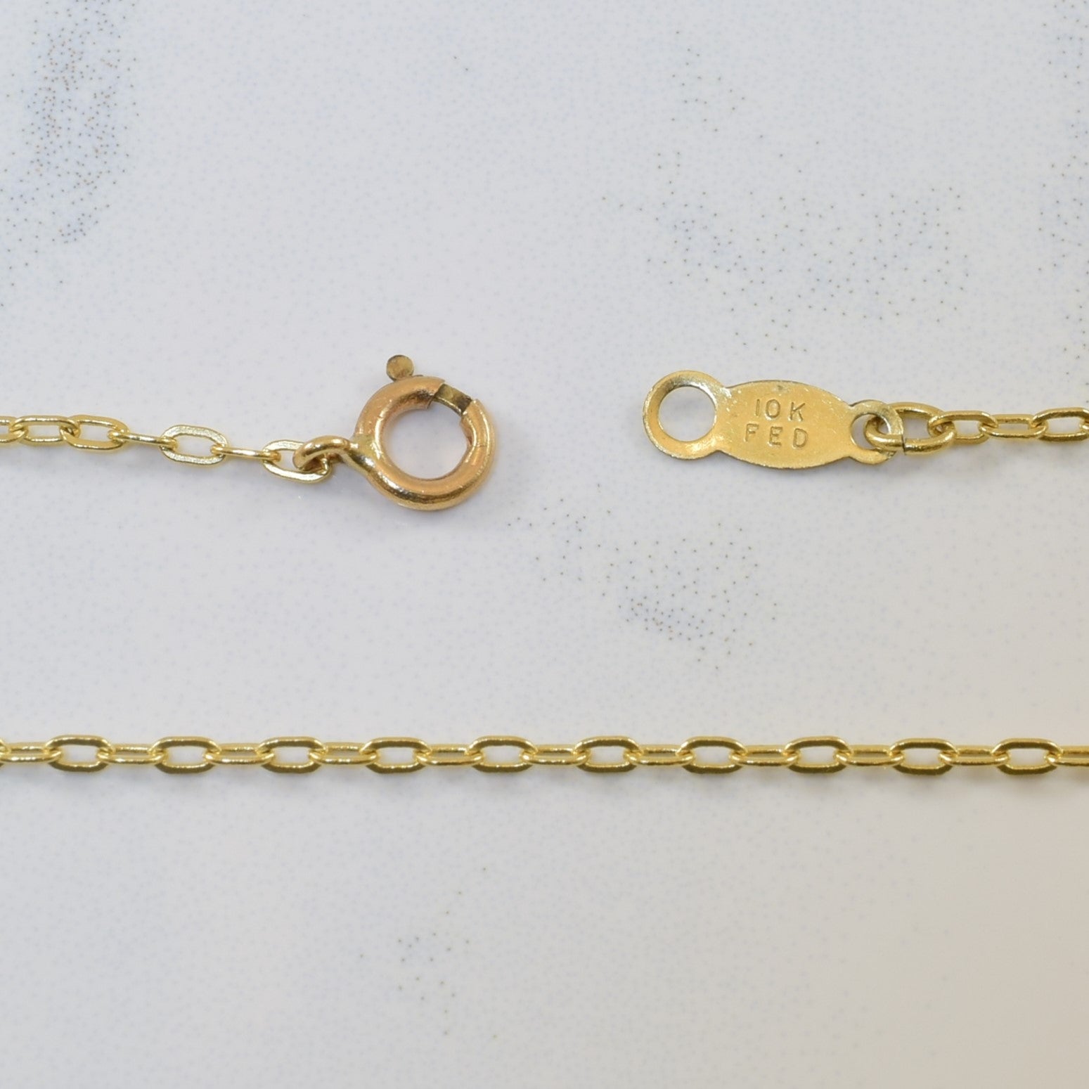 14k Yellow Gold Elongated Cable Chain | 16