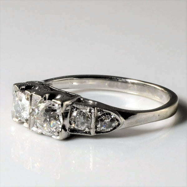 Art Deco Six Stone Diamond Ring | 0.73ctw | SZ 5.5 |