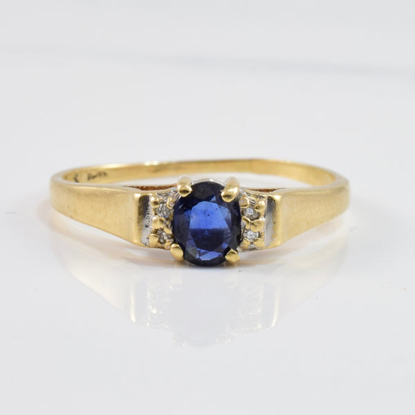 Sapphire and Diamond Ring | 0.01 ctw SZ 7.75 |