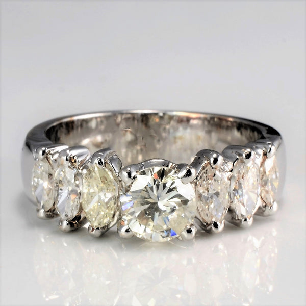 Seven Stone Multi Diamond Engagement Ring | 1.32 ctw, SZ 4.75 |