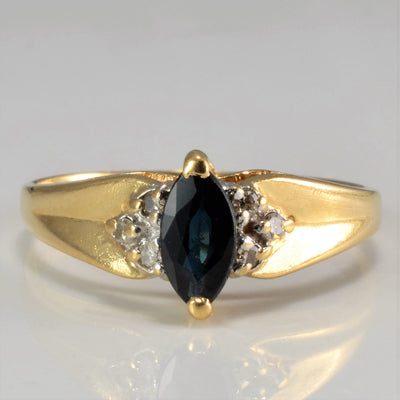 Tapered Sapphire & Diamond Ring | 0.57ct, 0.06 ctw | SZ 7 |