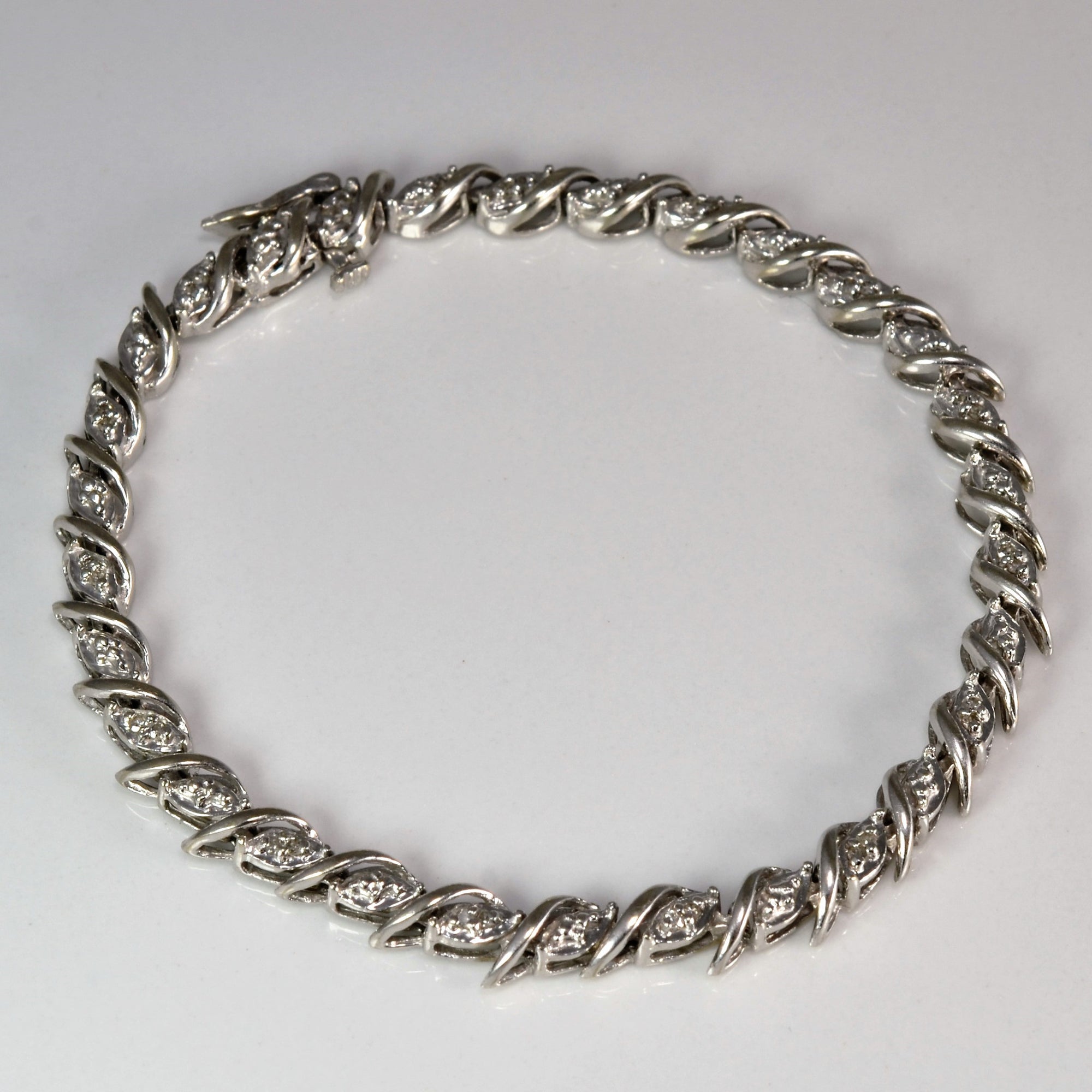 Diamond Wave Tennis Bracelet | 0.20 ctw, 7.5