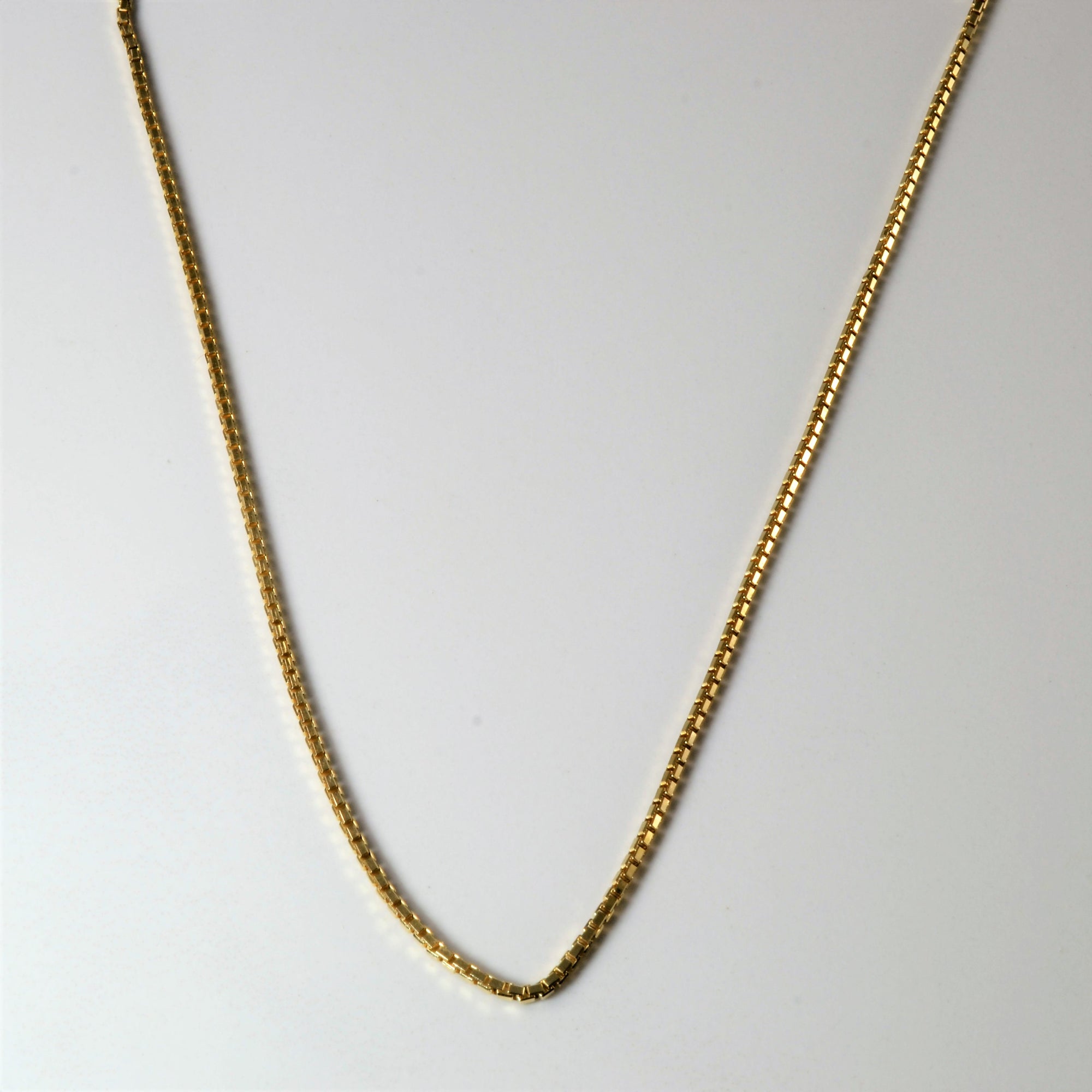 9k Yellow Gold Box Chain | 16