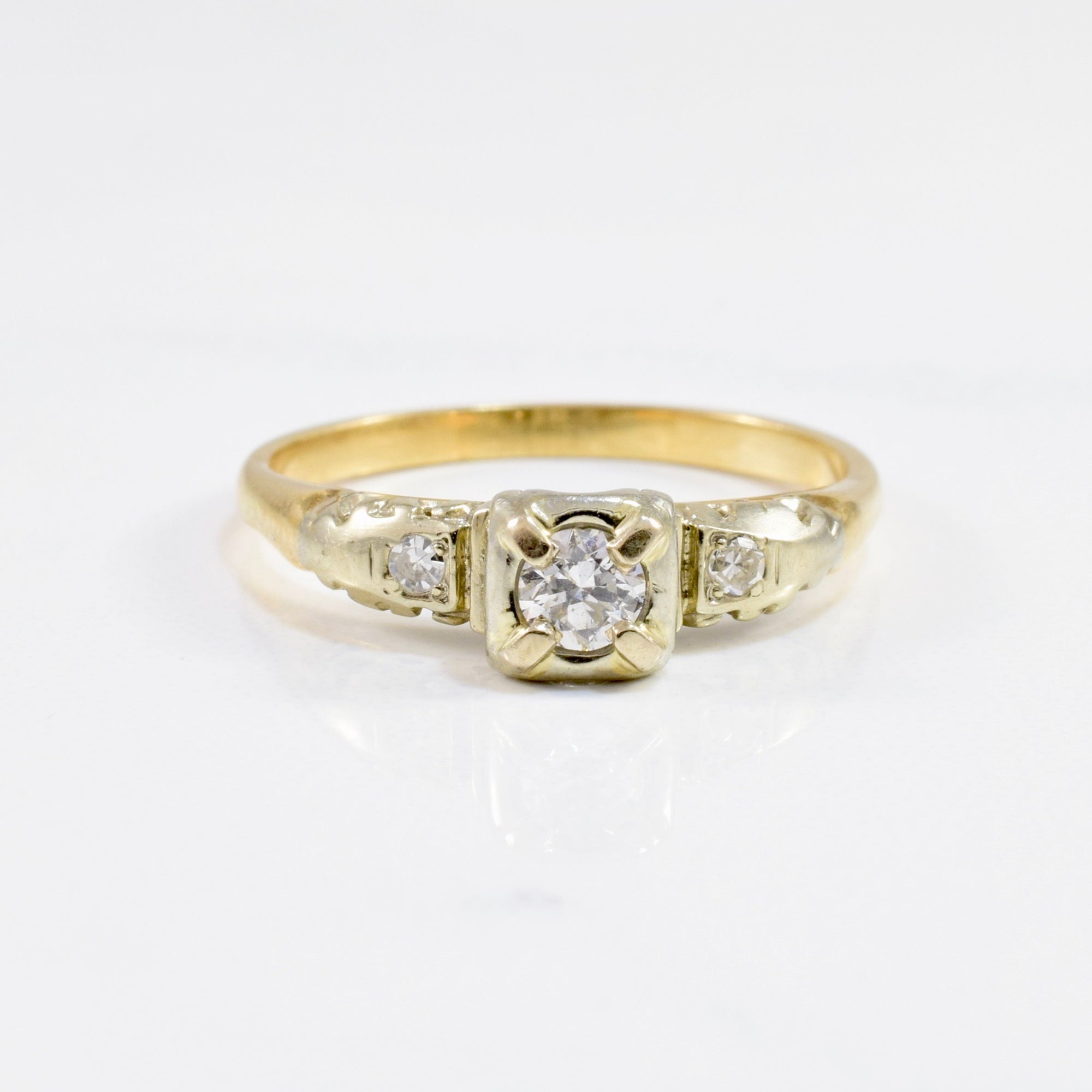 Engagement Ring Circa 1930's | 0.19 ctw SZ 7 |