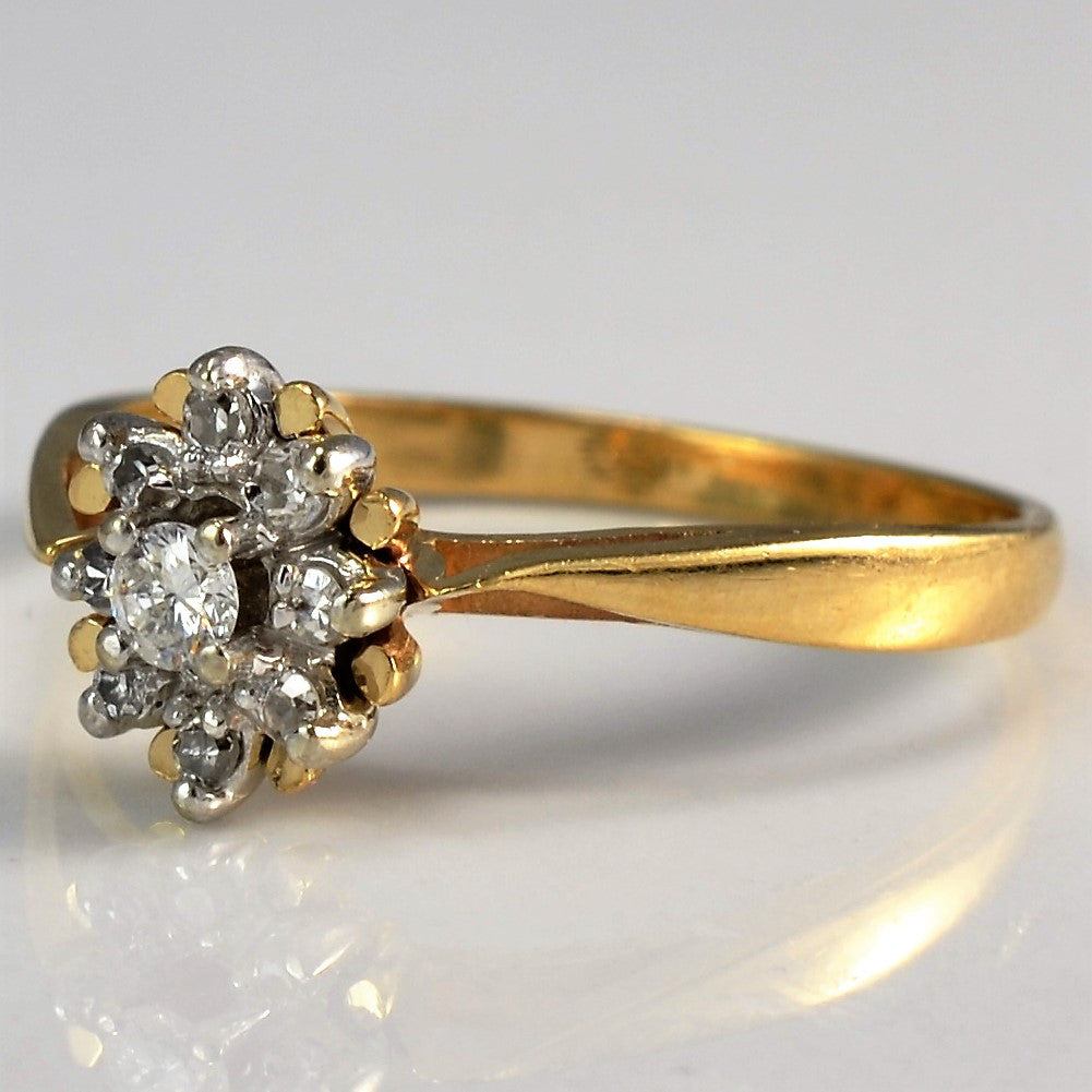 Tapered Diamond Cluster Ring | 0.10 ctw, SZ 5.75 |